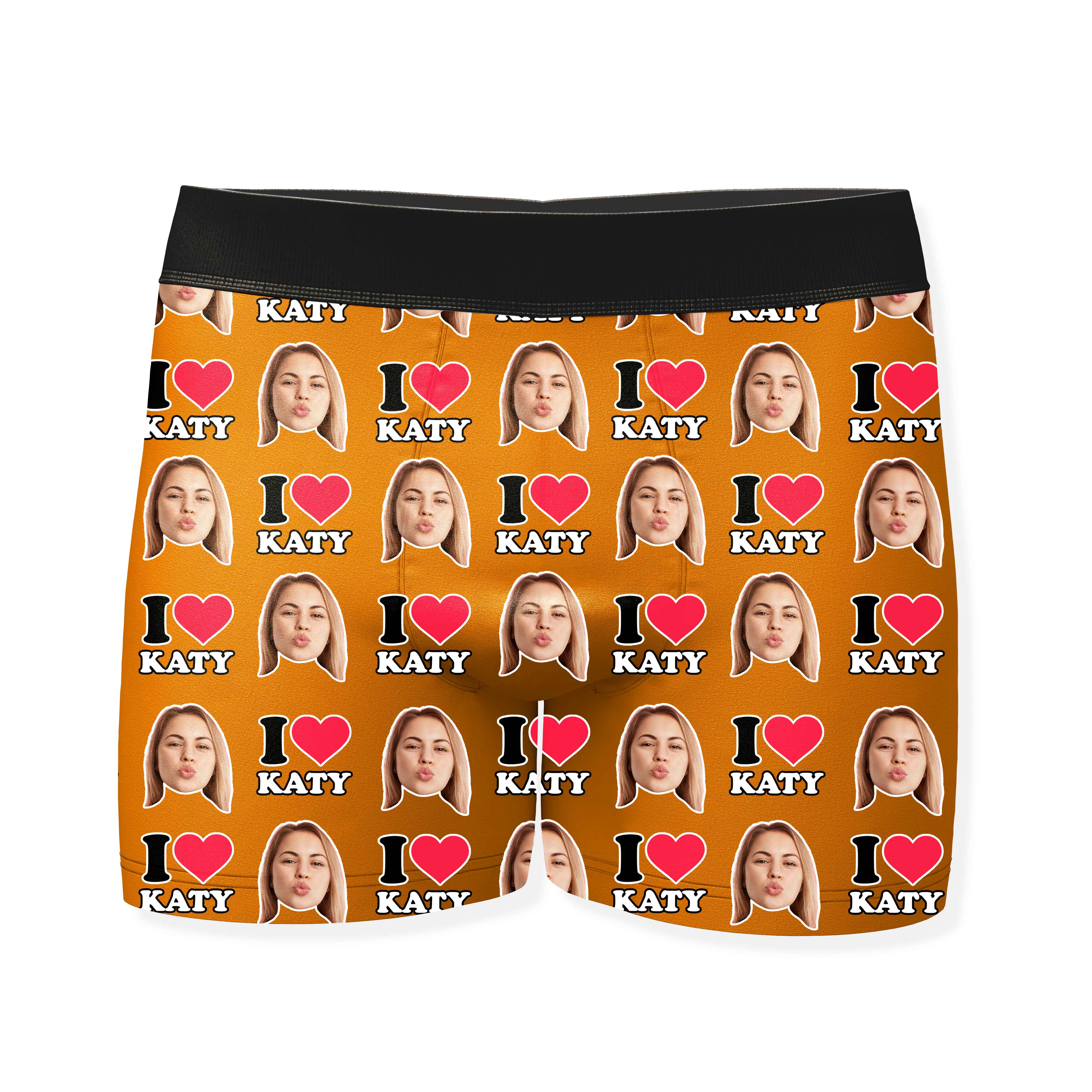 I Heart Name Boxers Personalised With Your Face