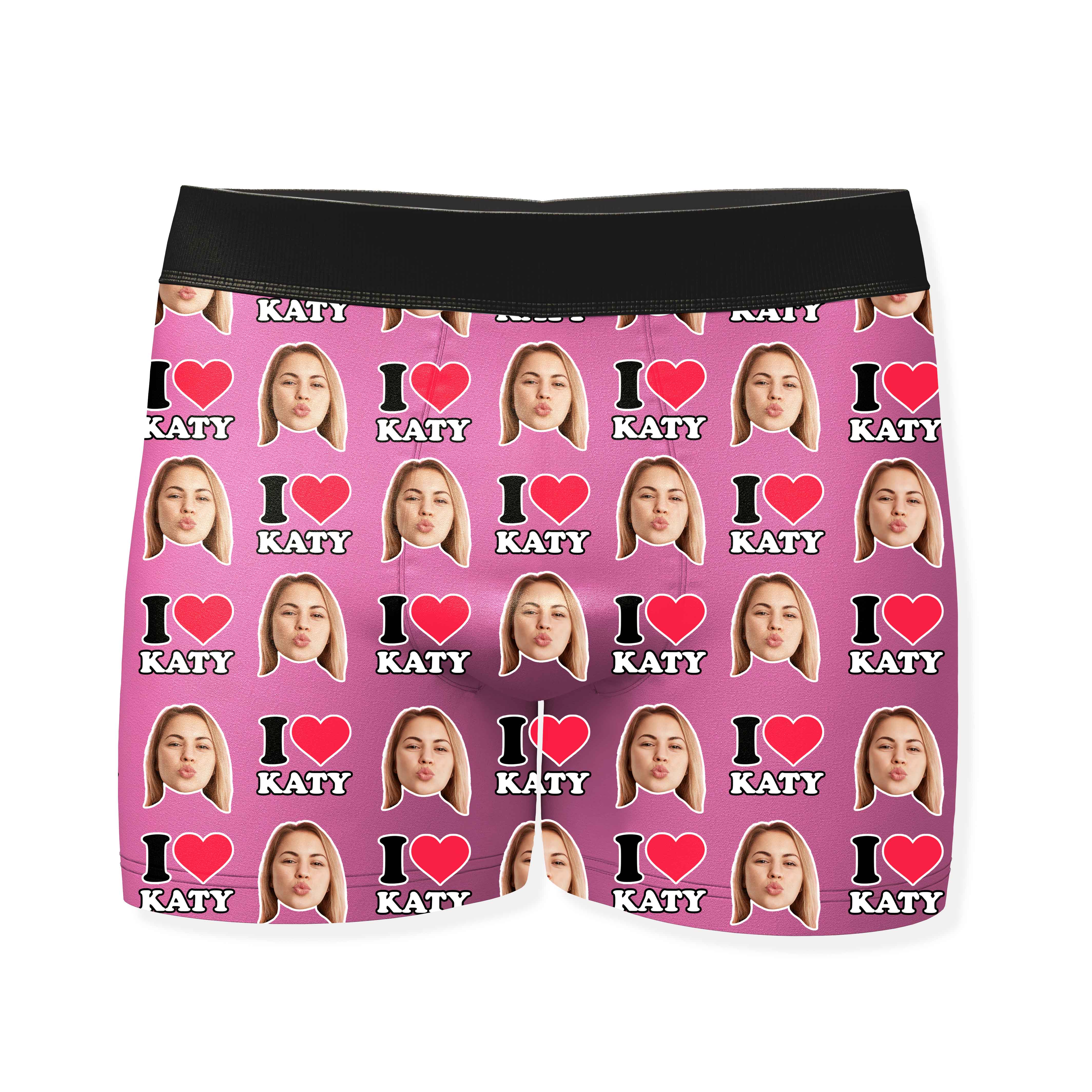 I Heart Name Boxers Personalised With Your Face
