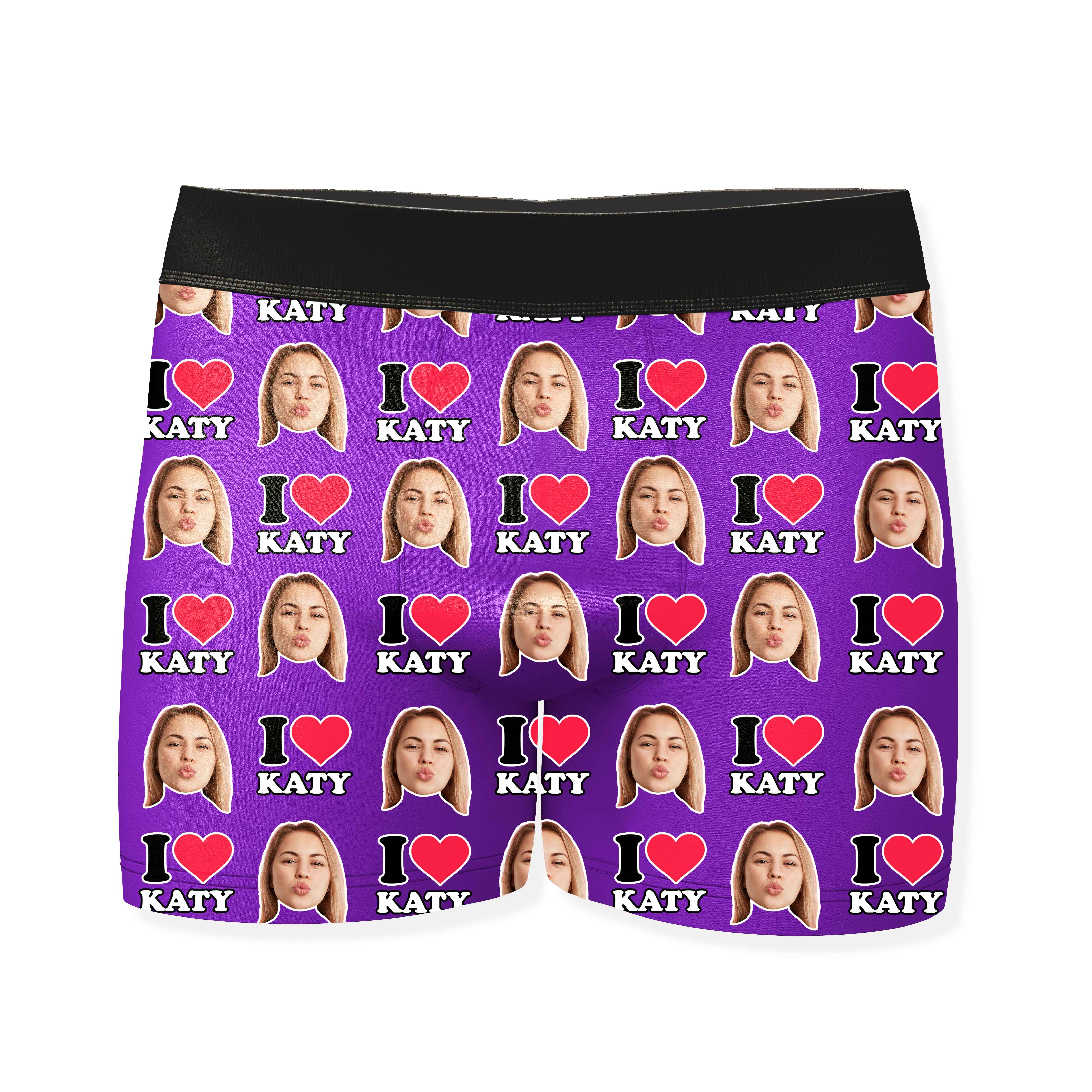 I Heart Name Boxers Personalised With Your Face