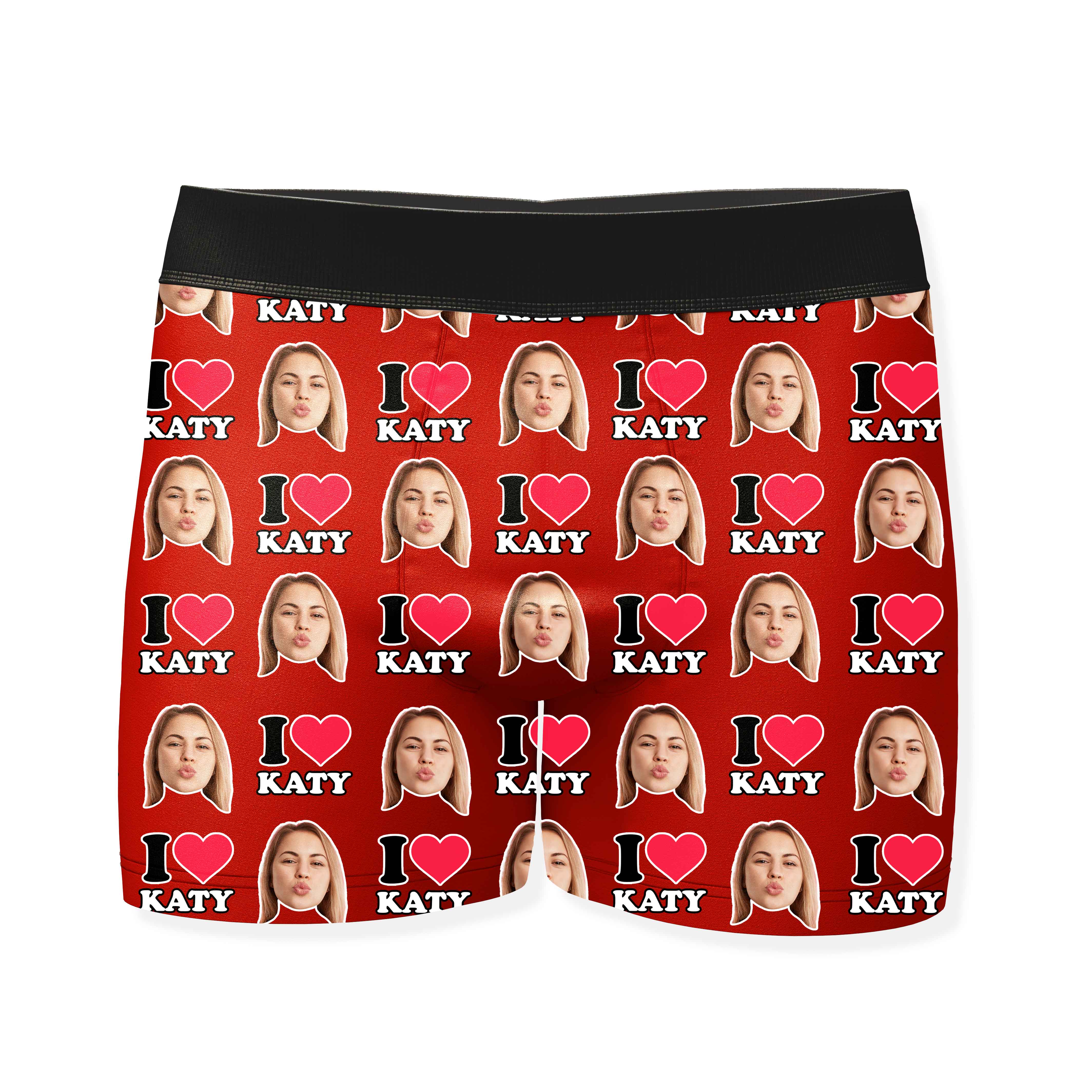 I Heart Name Boxers Personalised With Your Face