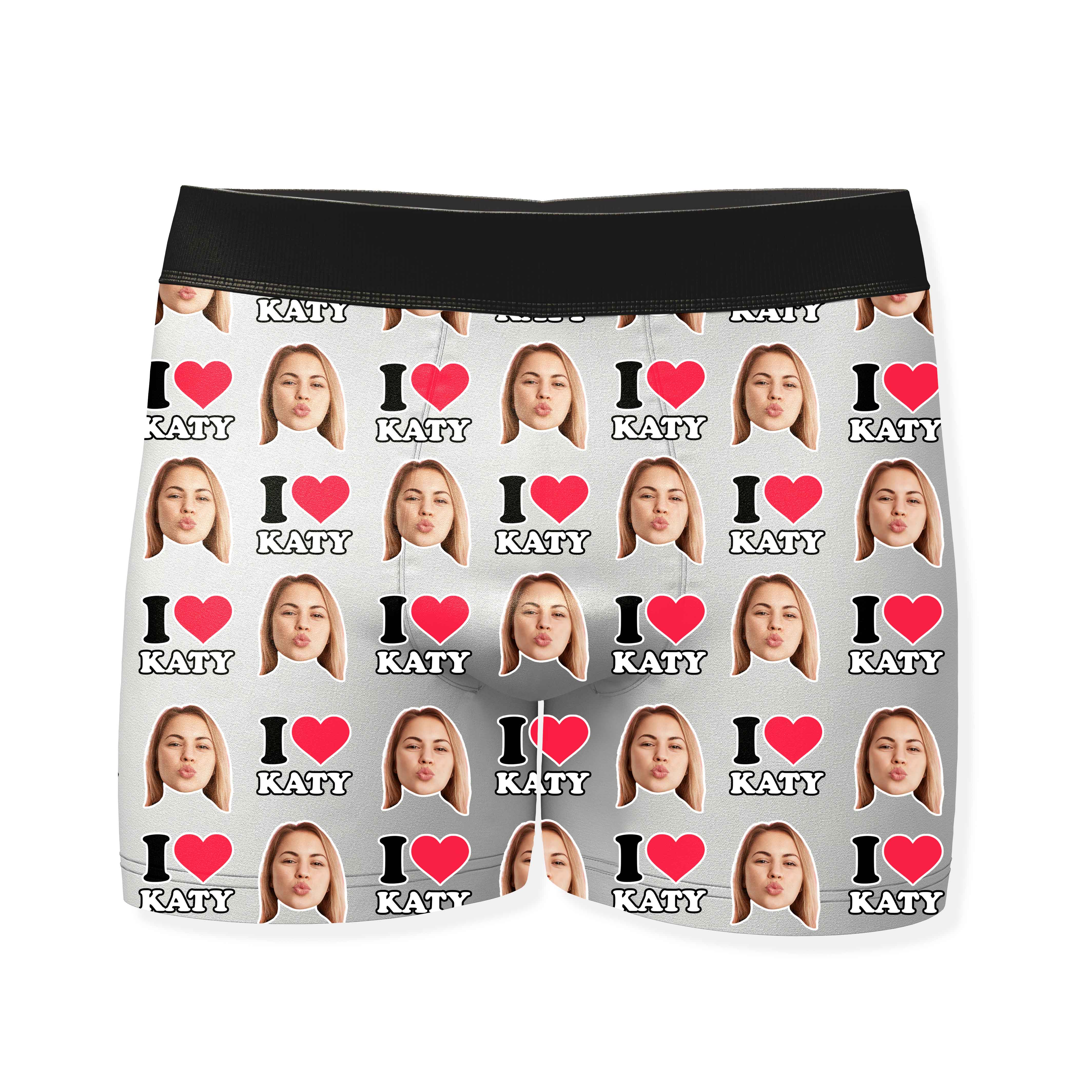 I Heart Name Boxers Personalised With Your Face