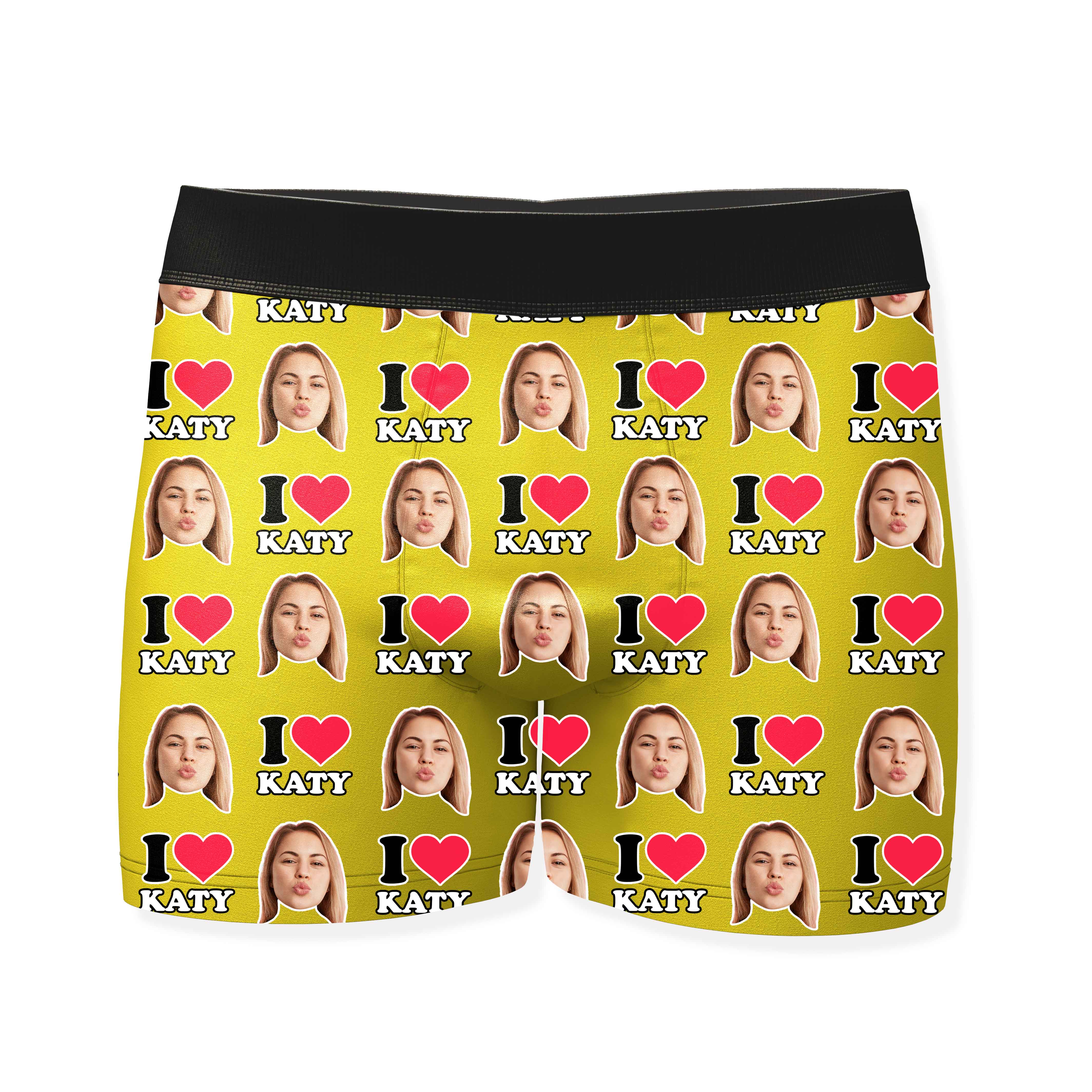 I Heart Name Boxers Personalised With Your Face