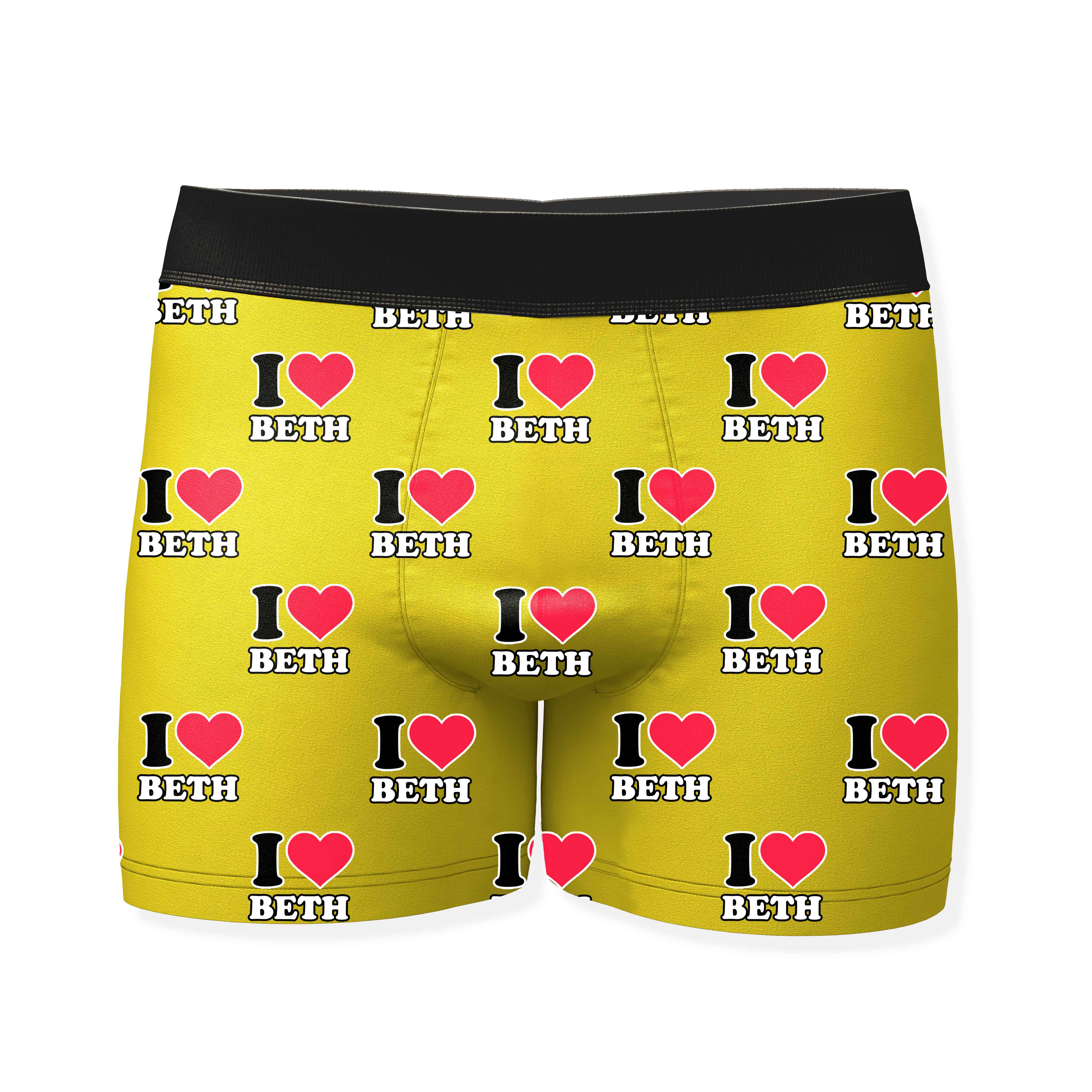 I Heart Name Personalised Boxers
