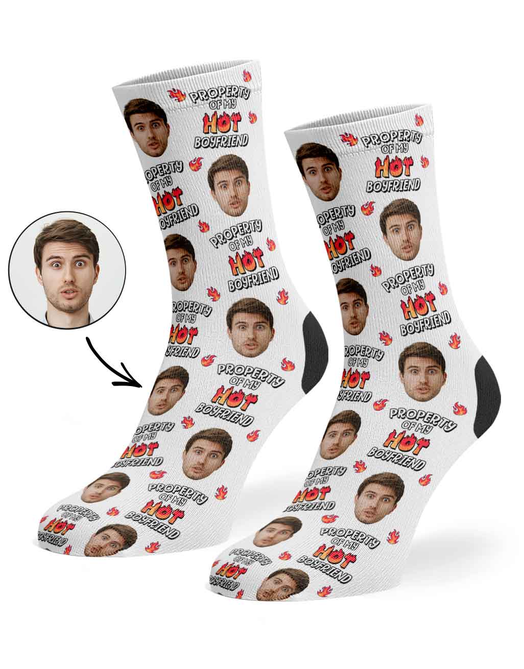 Property Of My Hot Boyfriend Socks