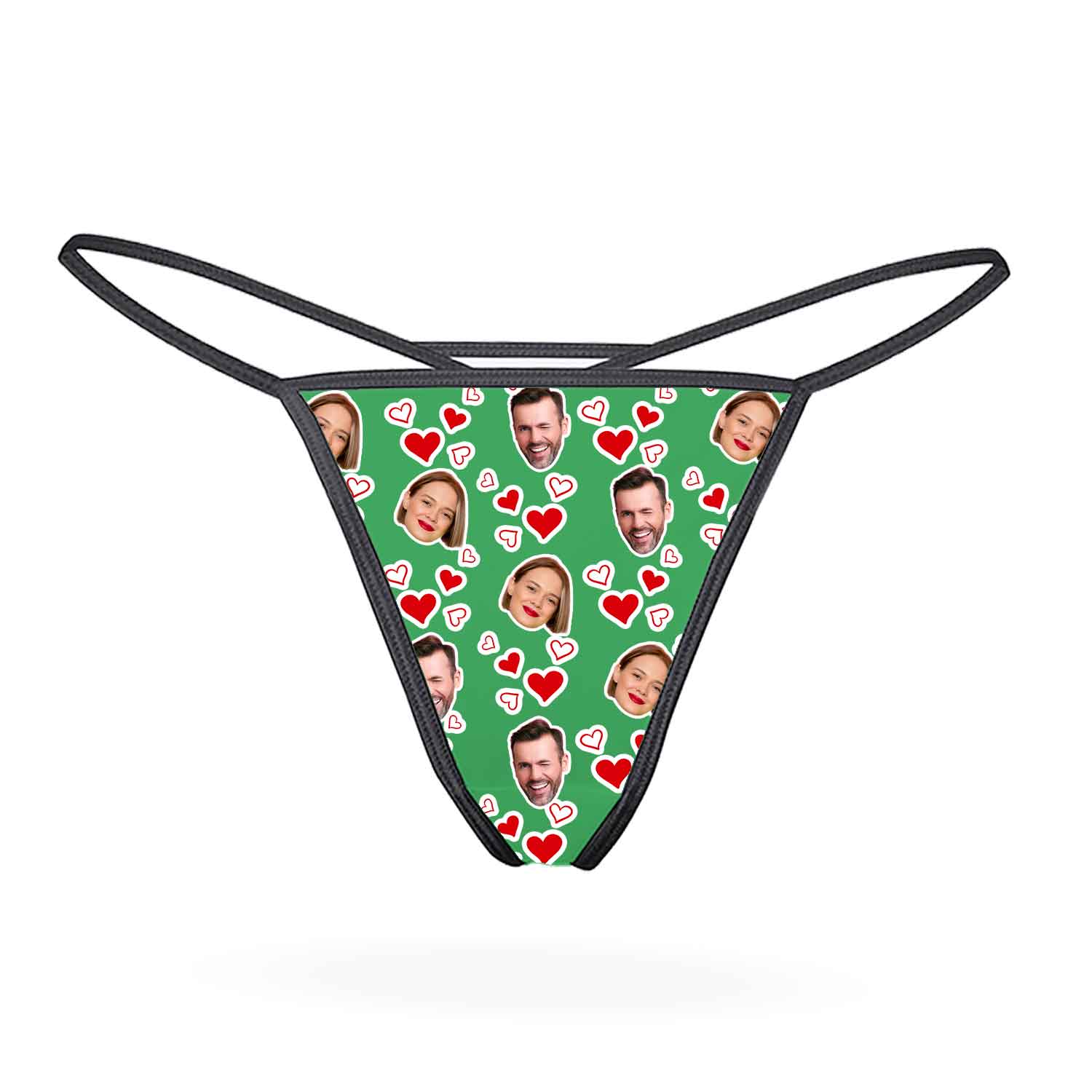 Couples Face Hearts Thong