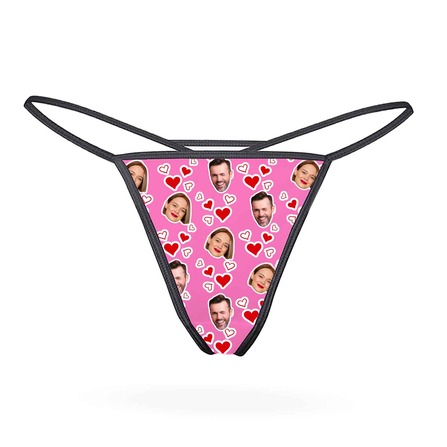 Couples Face Hearts Thong