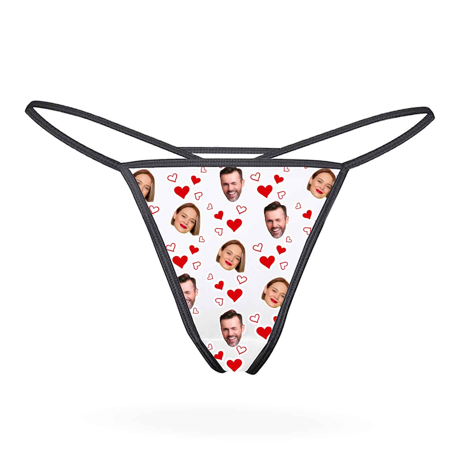Couples Face Hearts Thong
