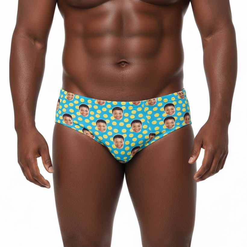 Lemon Personalised Swim Trunks