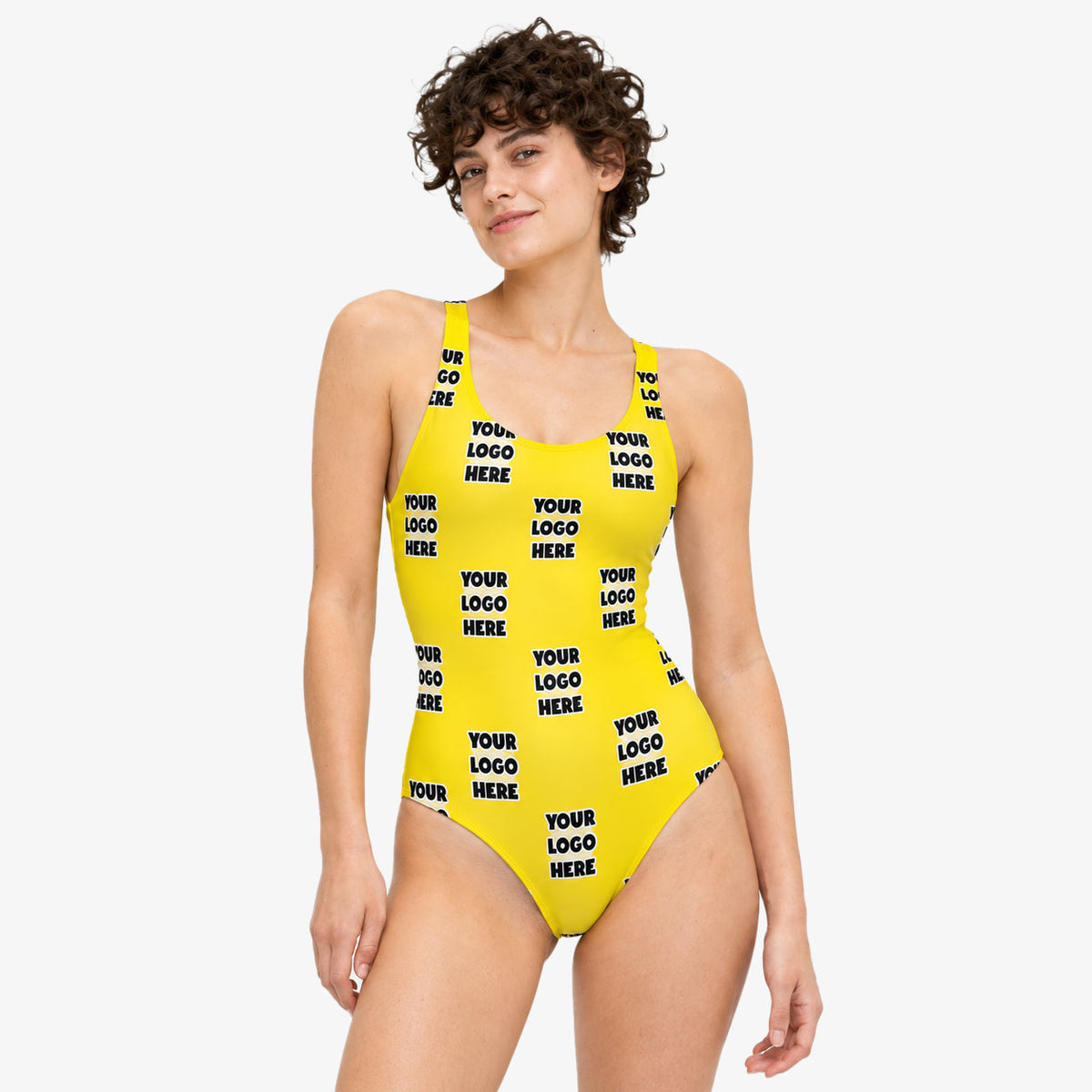 Logo Pattern Personalised Swimsuit