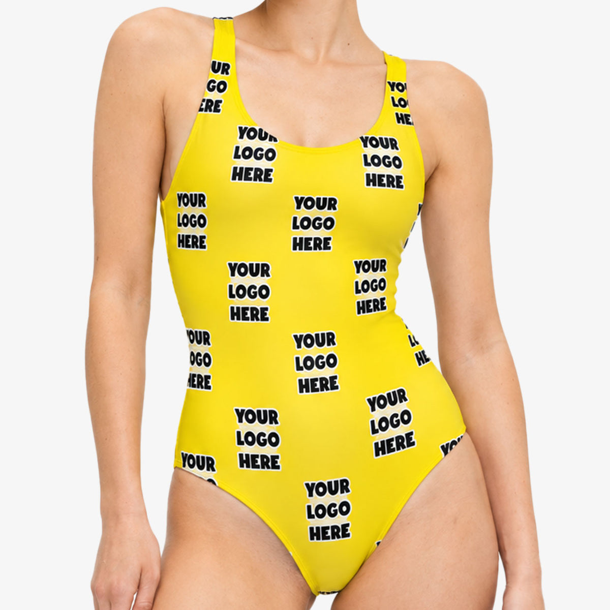 Logo Pattern Personalised Swimsuit