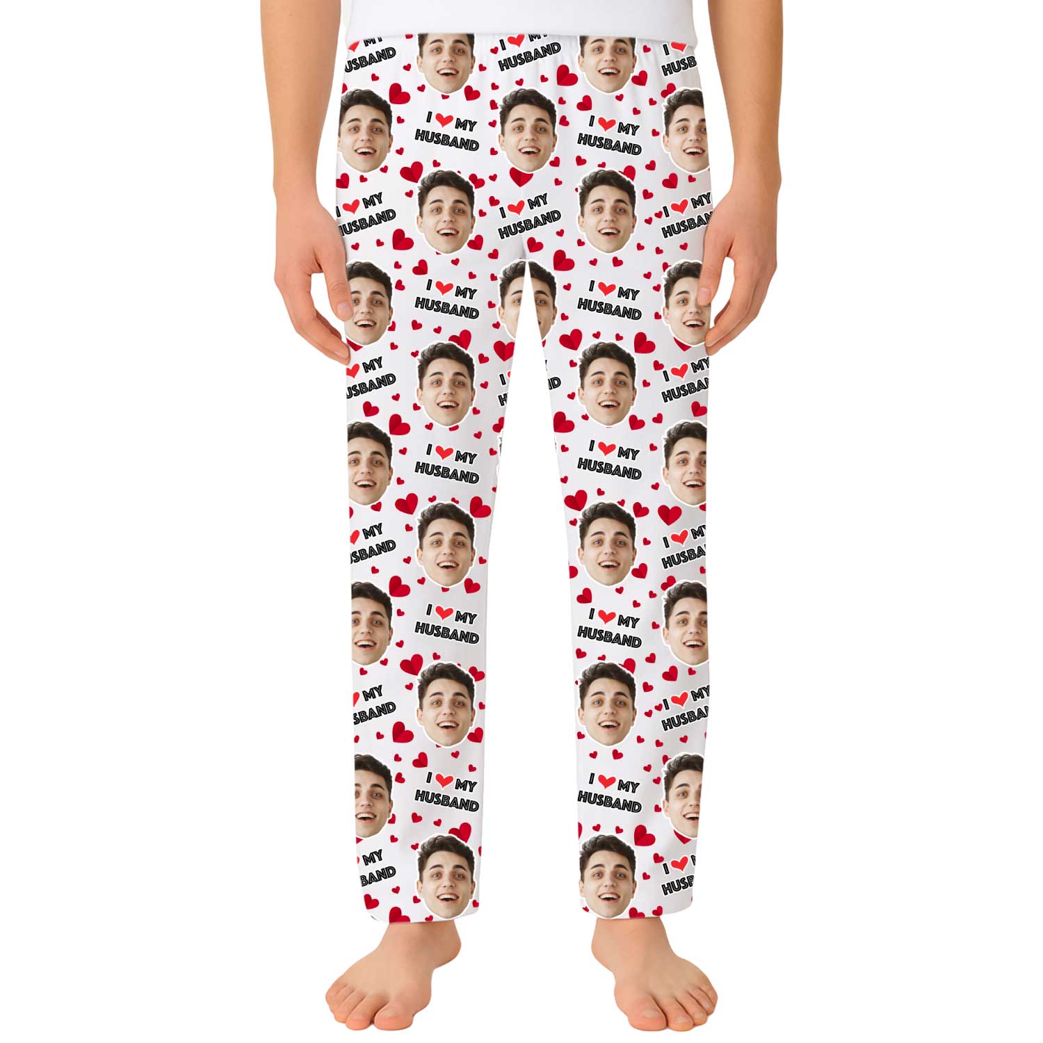 I Love My Husband Custom Men's PJ Bottoms