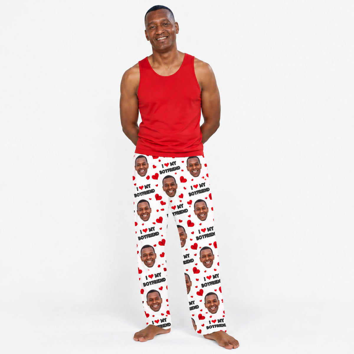 Men's I Love My Boyfriend PJ Bottoms