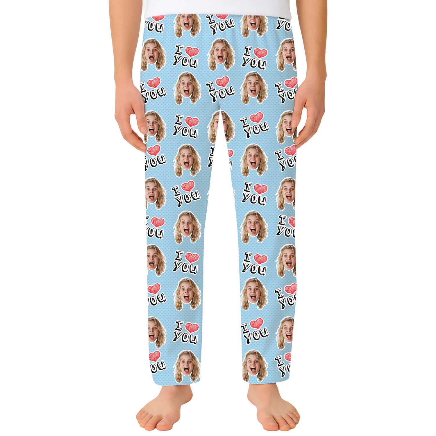 Men's I Heart You Personalised PJ Bottoms