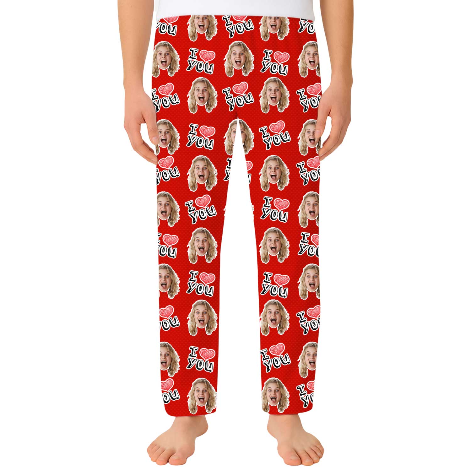 Men's I Heart You Personalised PJ Bottoms