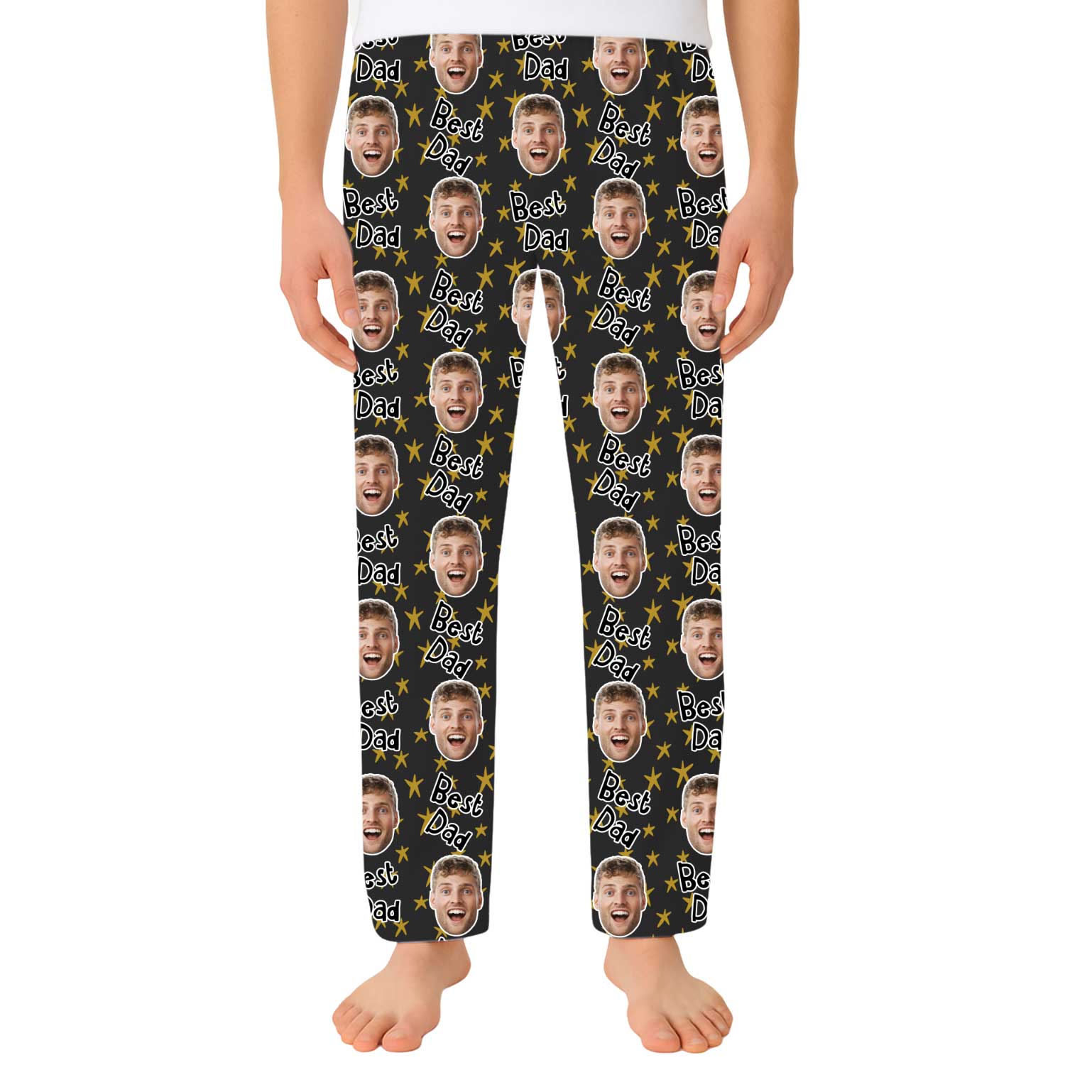 Men's Best Dad Personalised PJ Bottoms