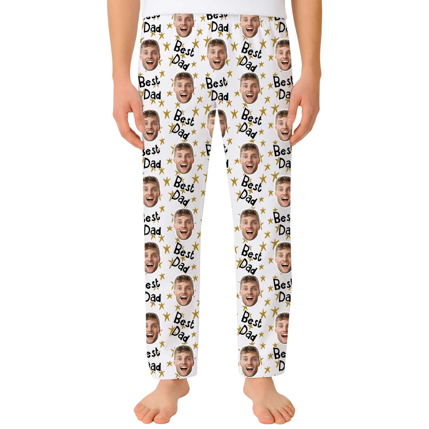 Men's Best Dad Personalised PJ Bottoms