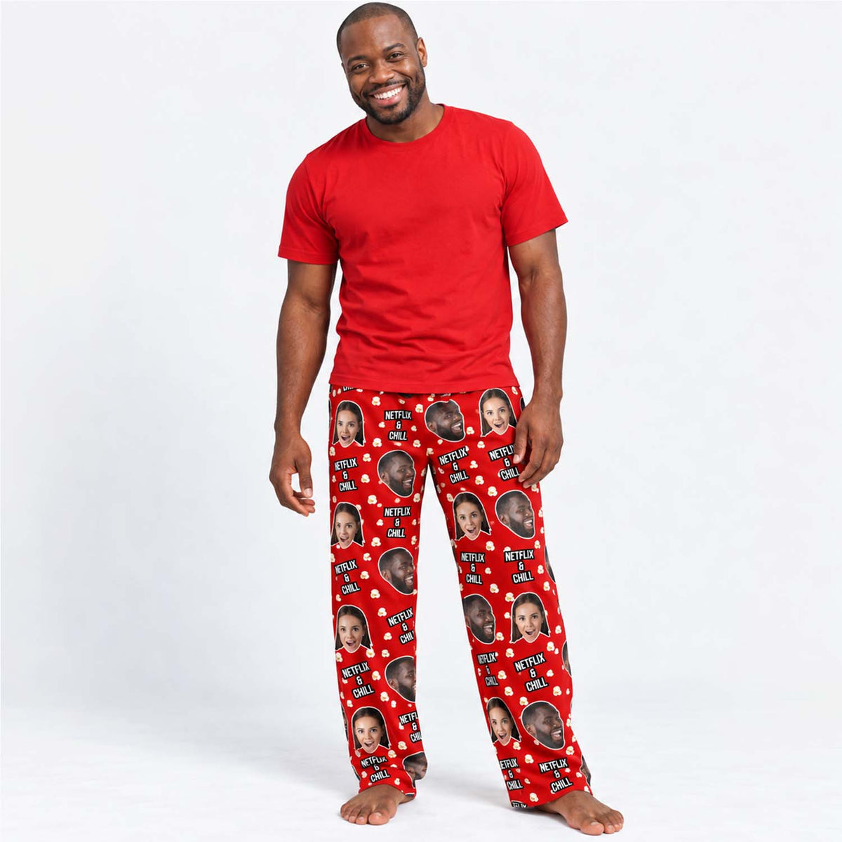 Men's Netflix & Chill Personalised PJ Bottoms