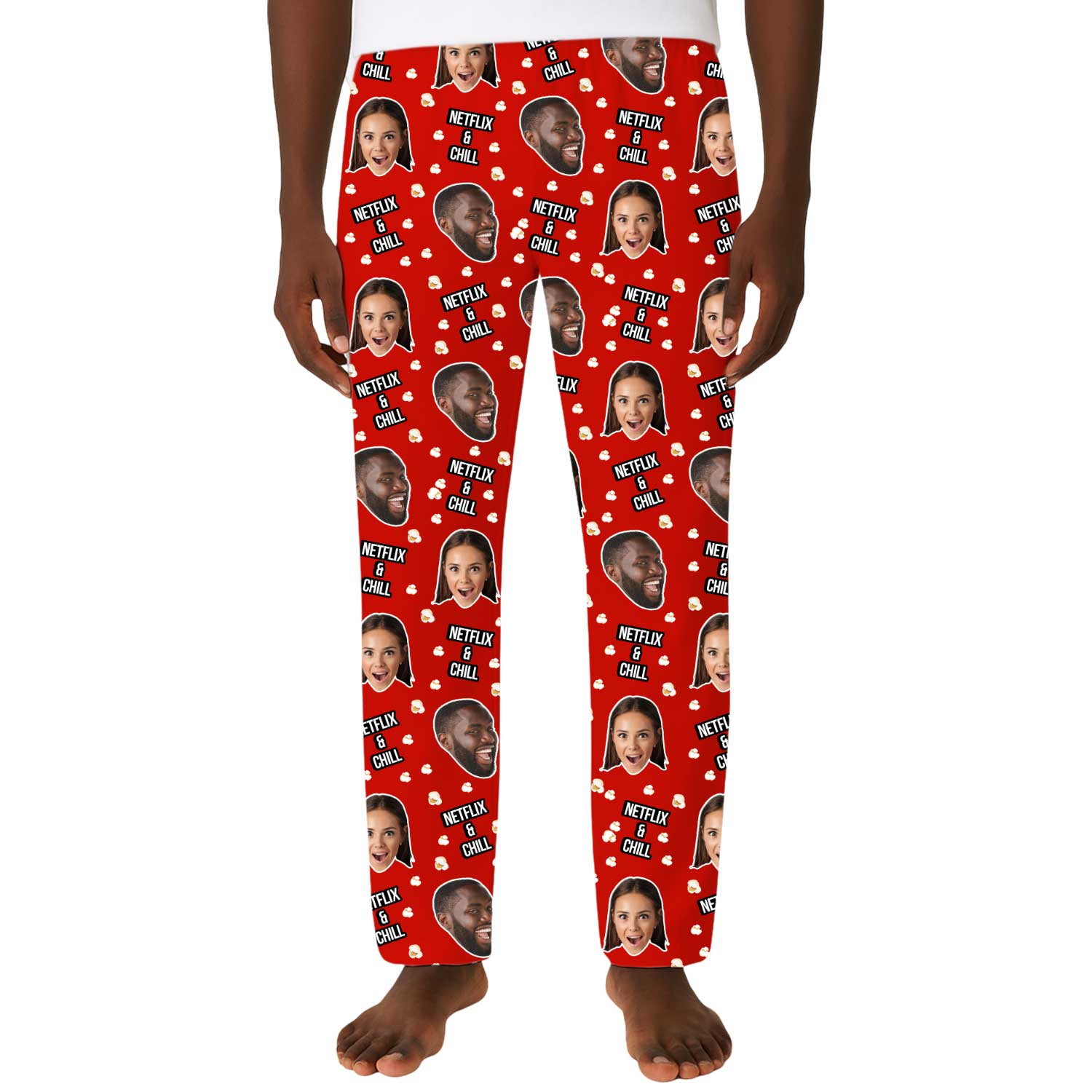 Men's Netflix & Chill Personalised PJ Bottoms