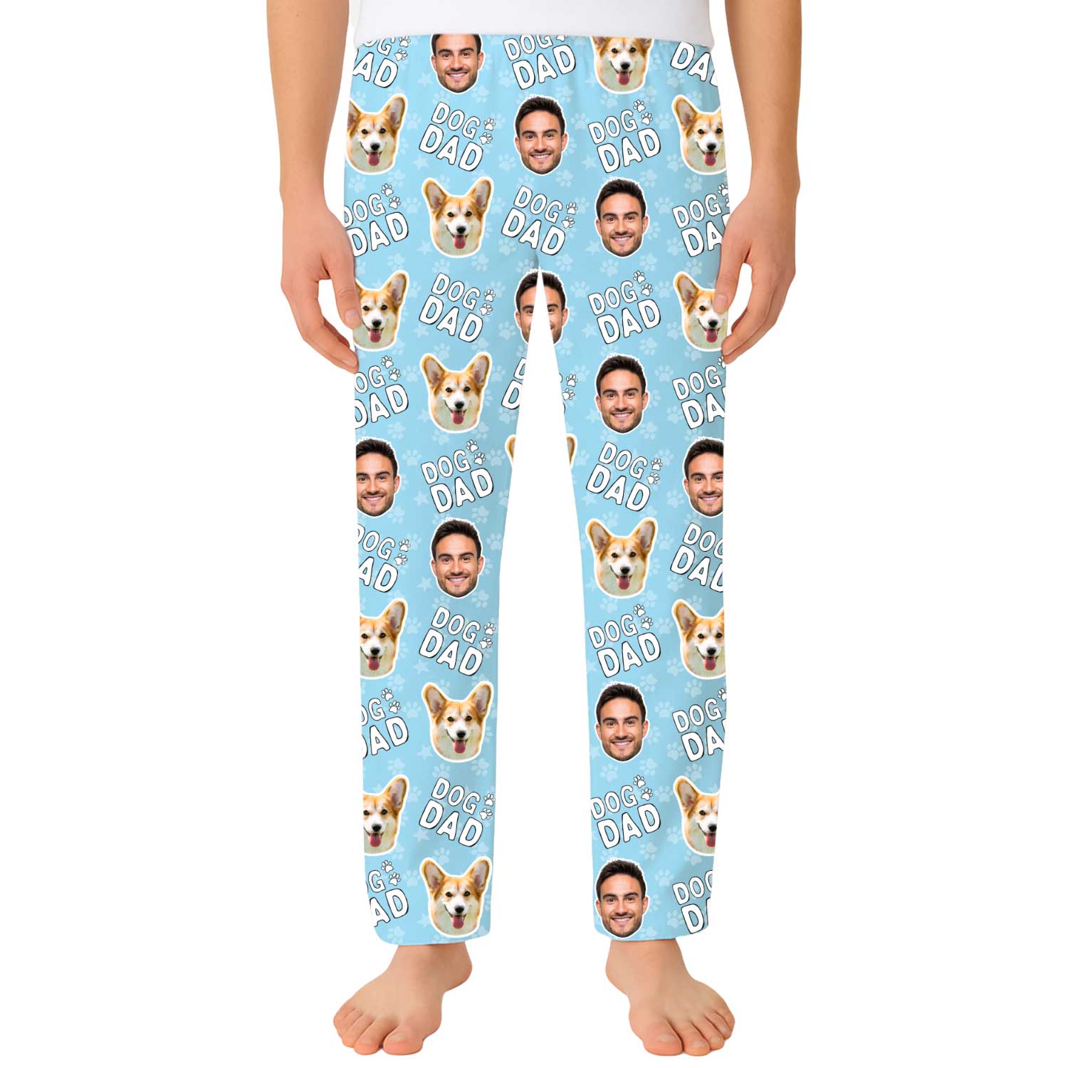 Men's Dog Dad Personalised PJ Bottoms