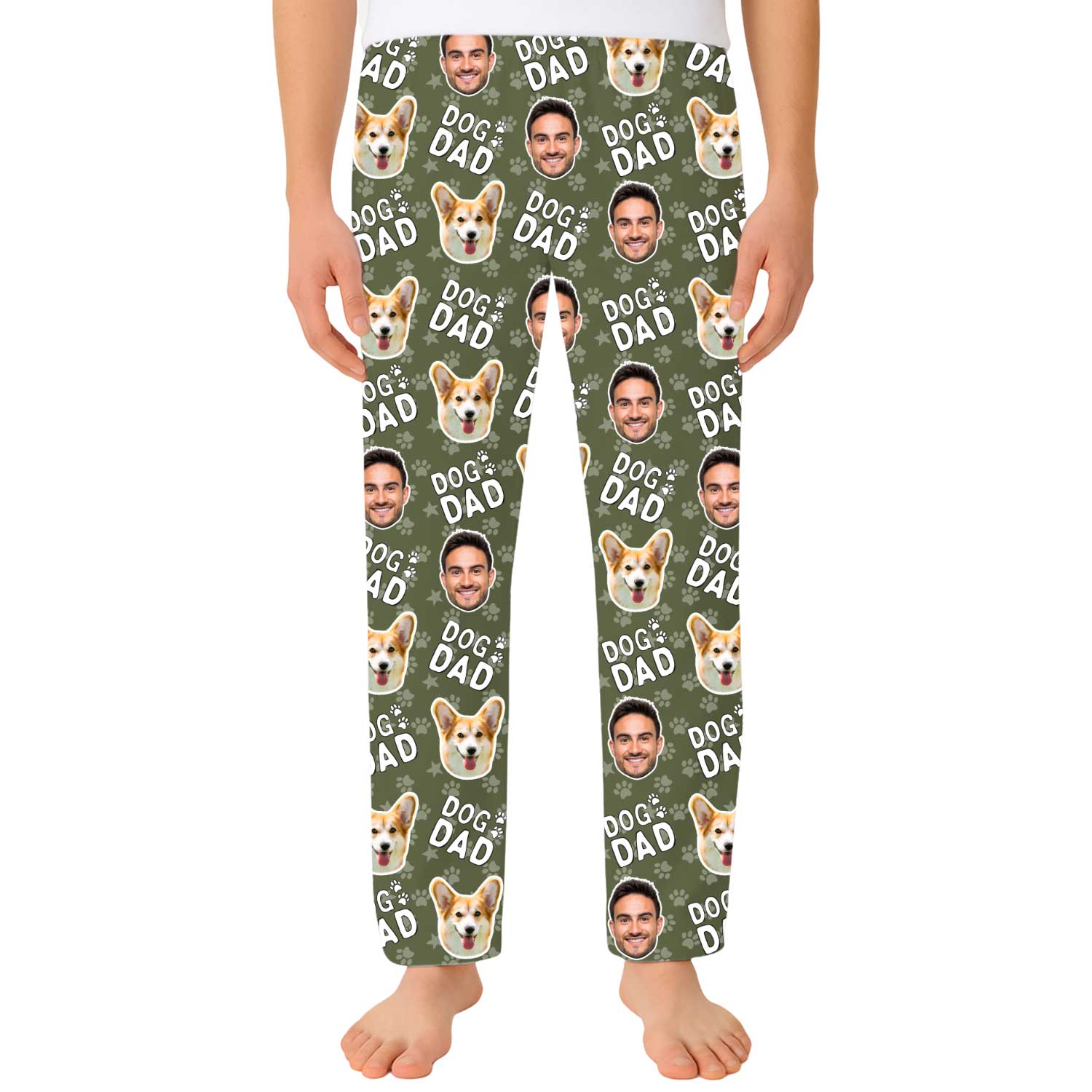 Men's Dog Dad Personalised PJ Bottoms