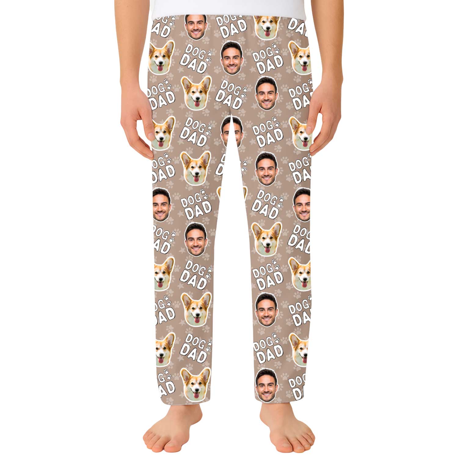 Men's Dog Dad Personalised PJ Bottoms