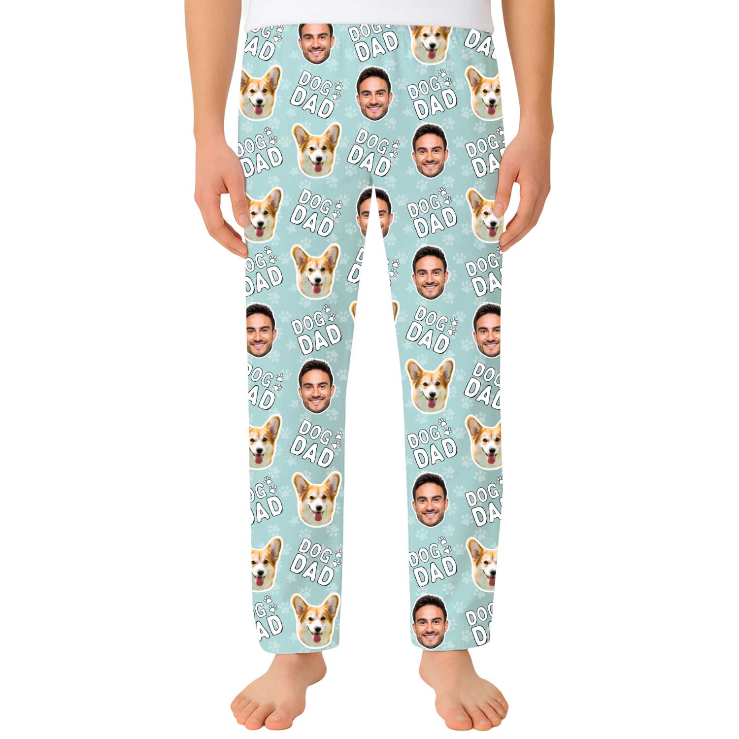Men's Dog Dad Personalised PJ Bottoms