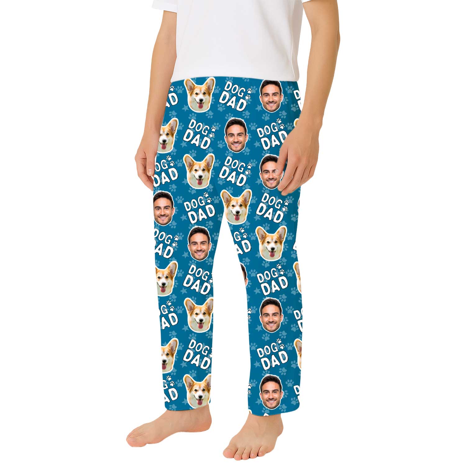 Men's Dog Dad Personalised PJ Bottoms
