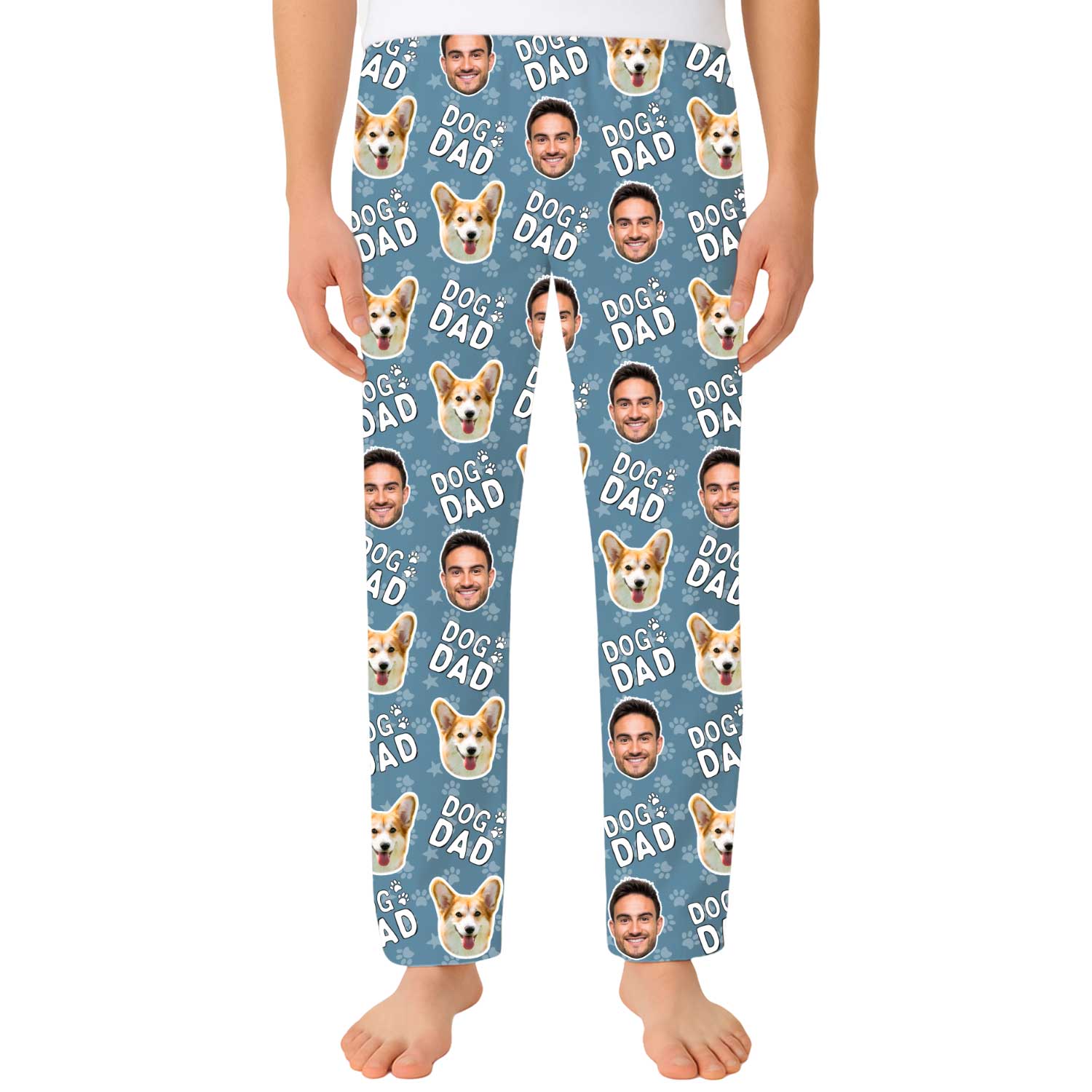 Men's Dog Dad Personalised PJ Bottoms