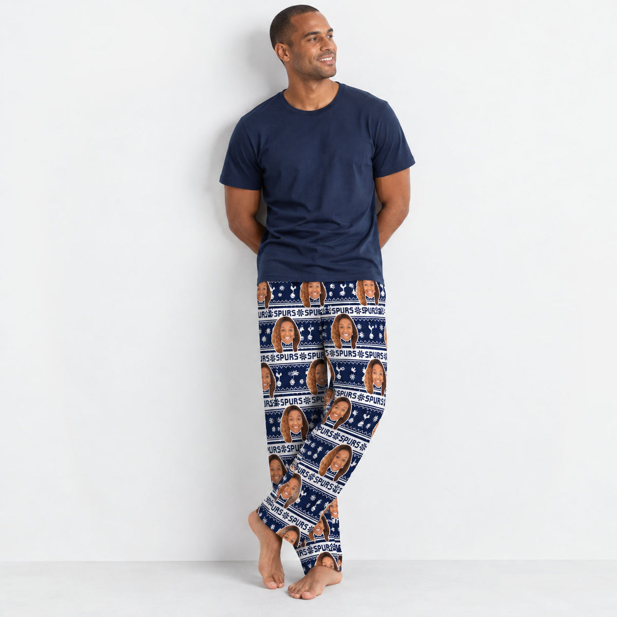 Spurs Christmas Men's Personalised PJ Bottoms