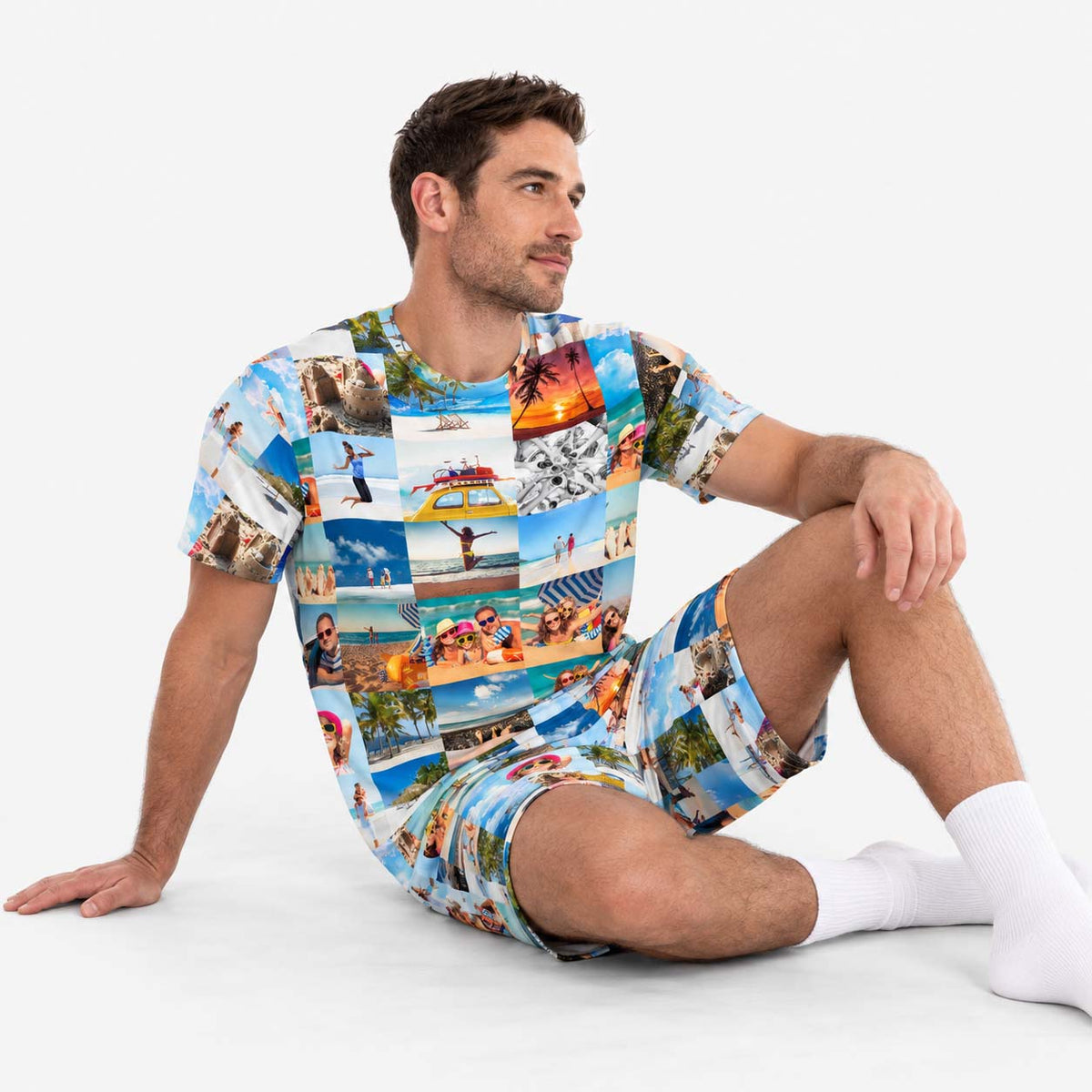 Men's Photo Collage PJs - Shorts Set