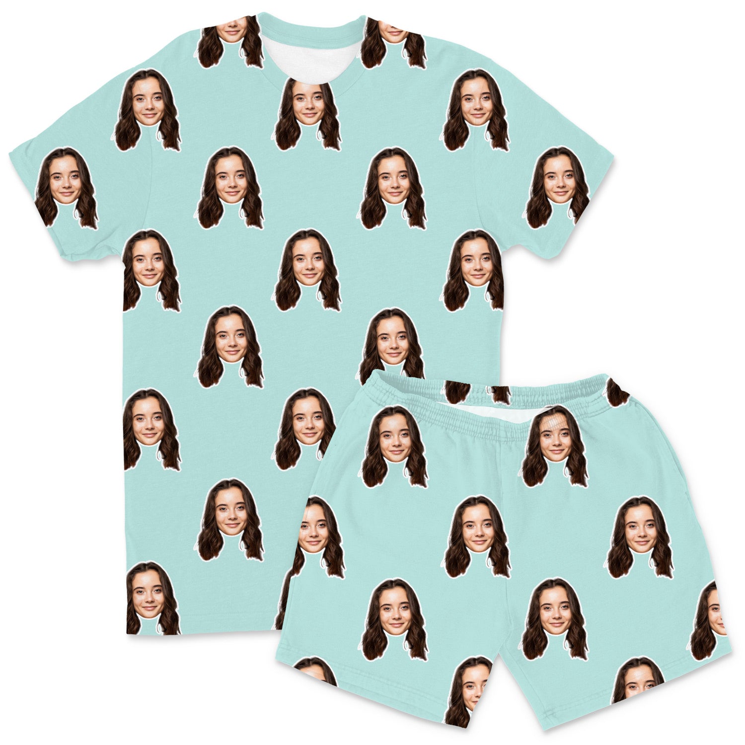 Personalised Men's Pyjamas - Your Face Shorts Set