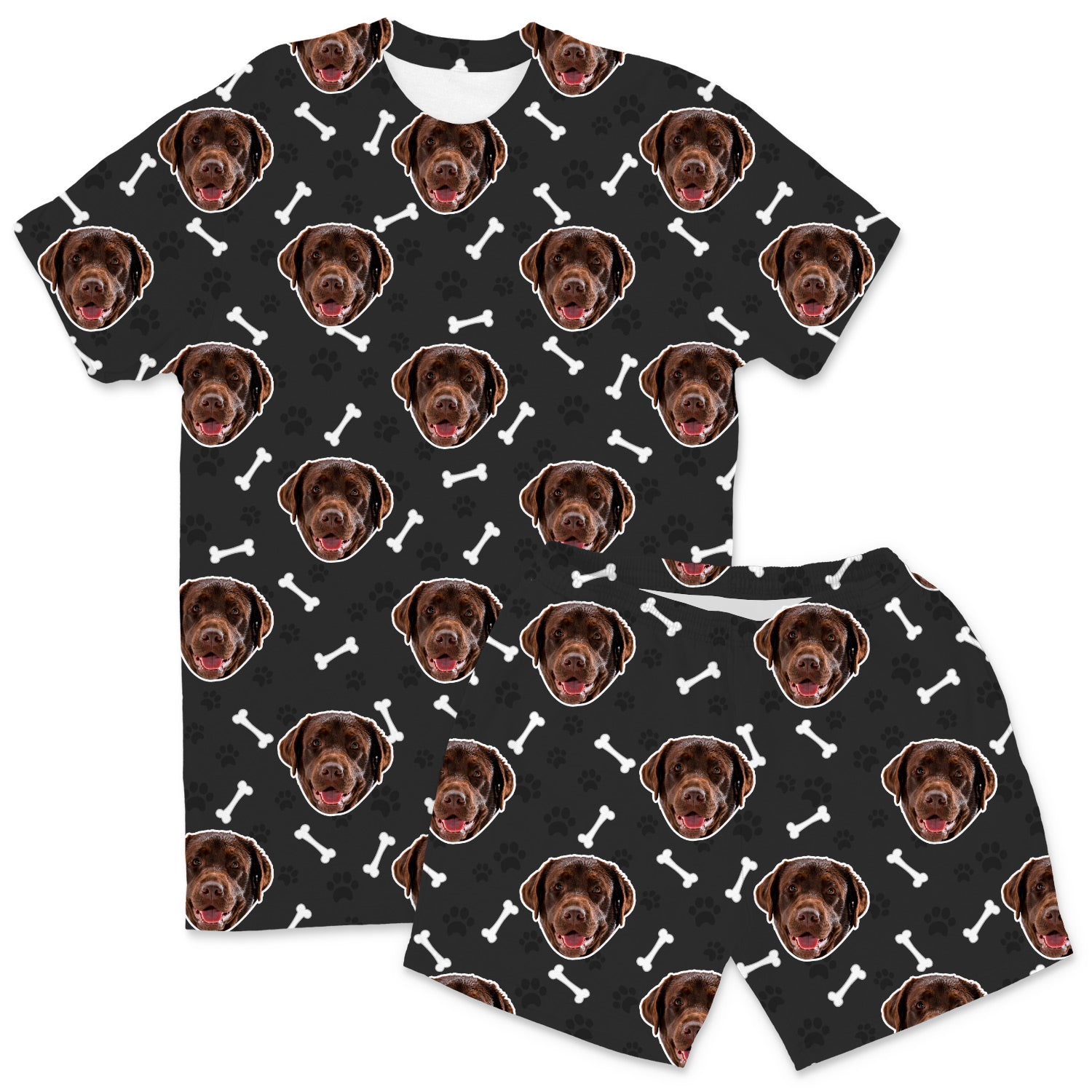 Your Dog Custom Men's PJ Shorts Set