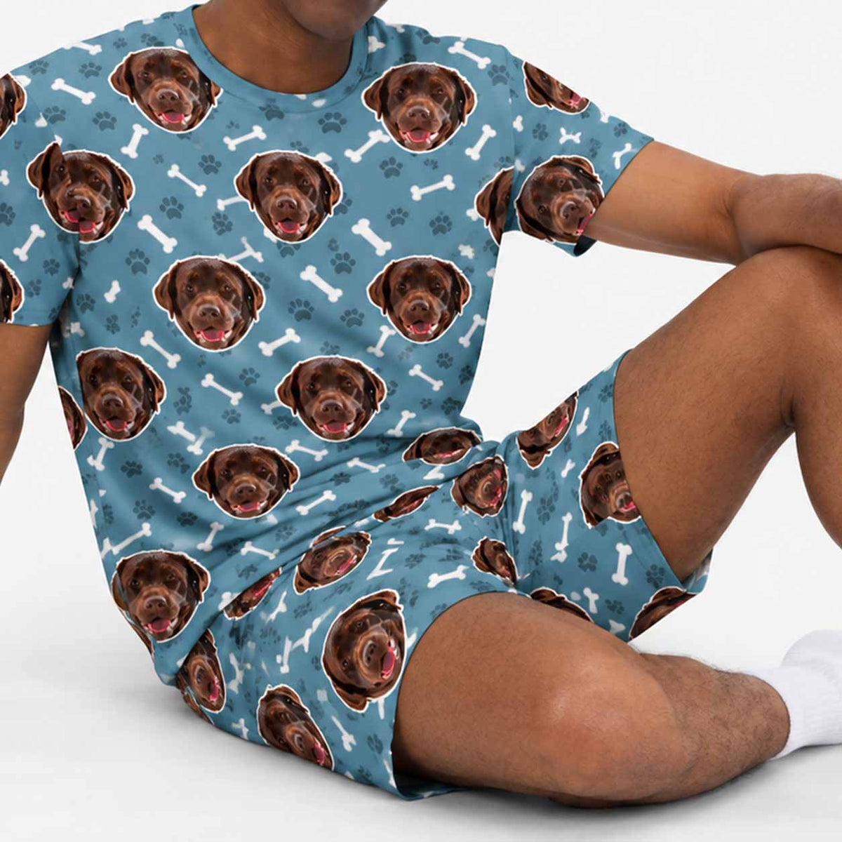Your Dog Men's Personalised Pyjamas - Shorts Set