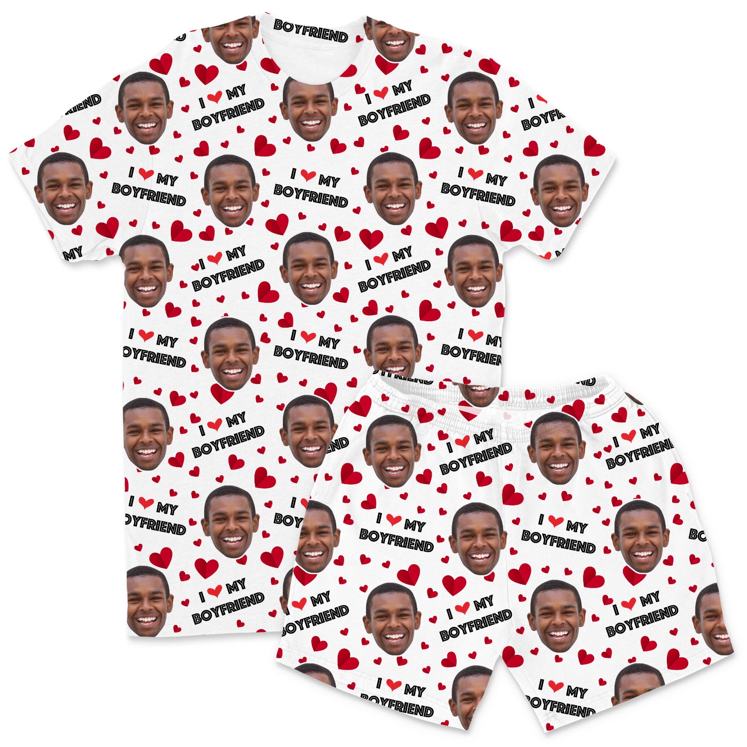 Men's I Love My Boyfriend PJs - Shorts Set