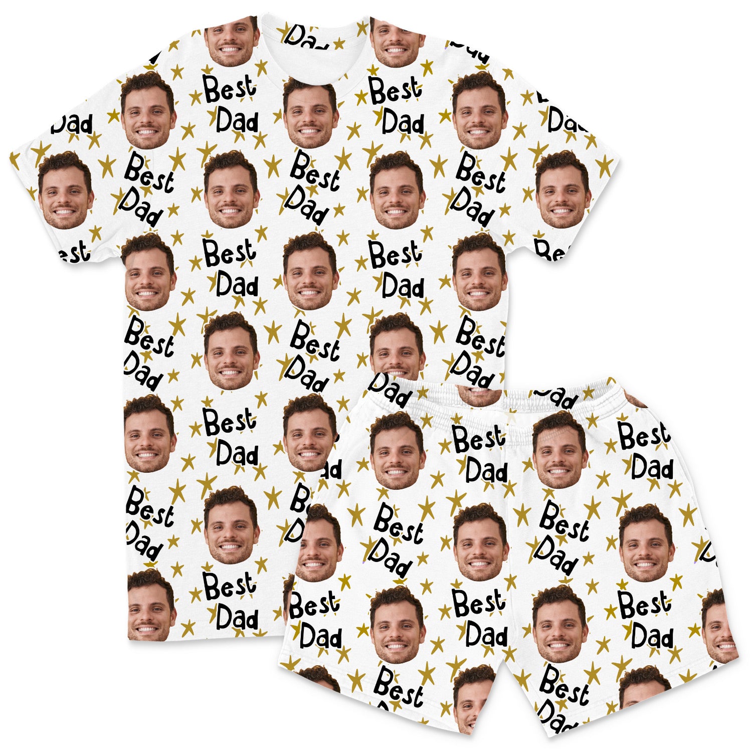 Men's Best Dad Personalised PJs - Shorts Set