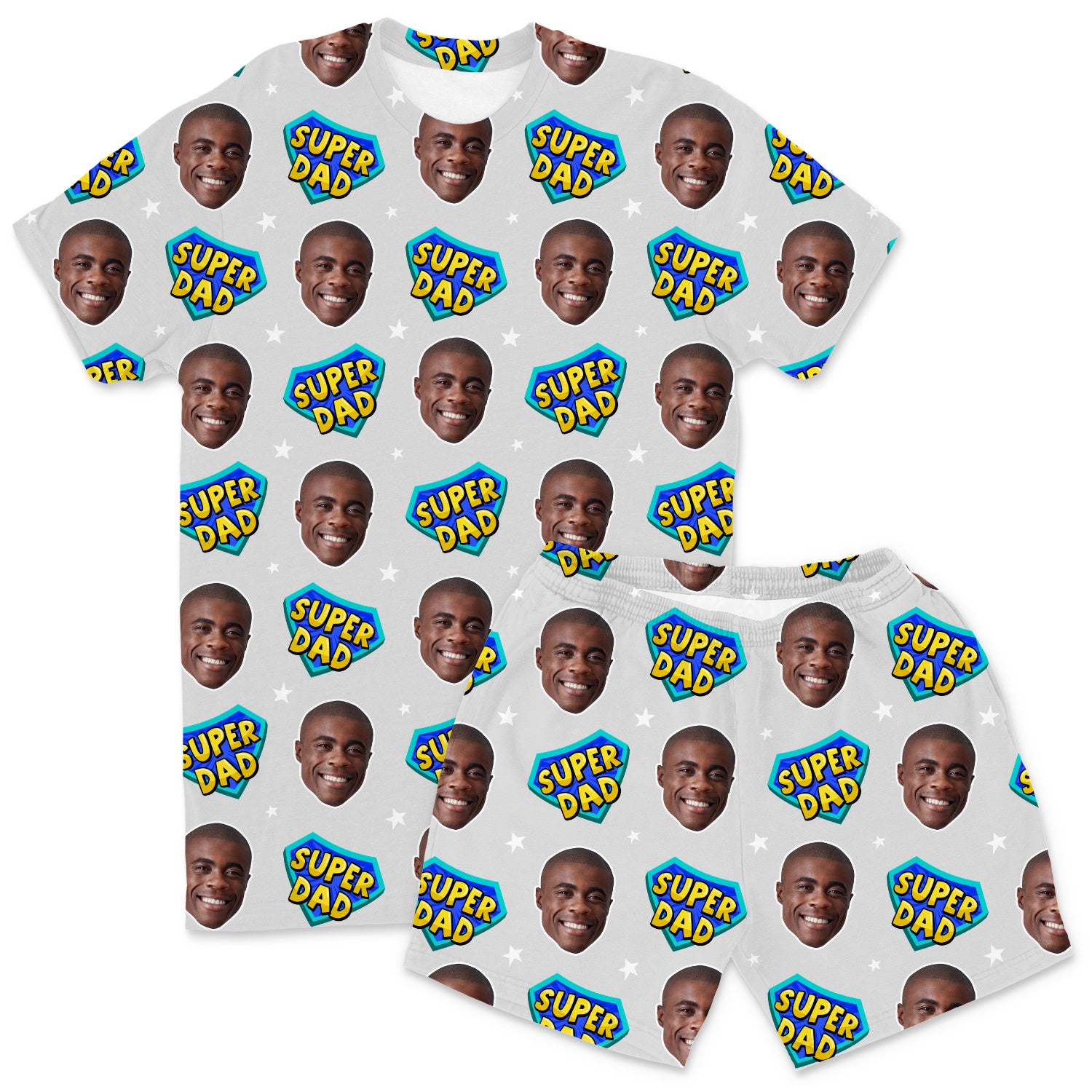 Super Dad Custom Men's PJ Shorts Set