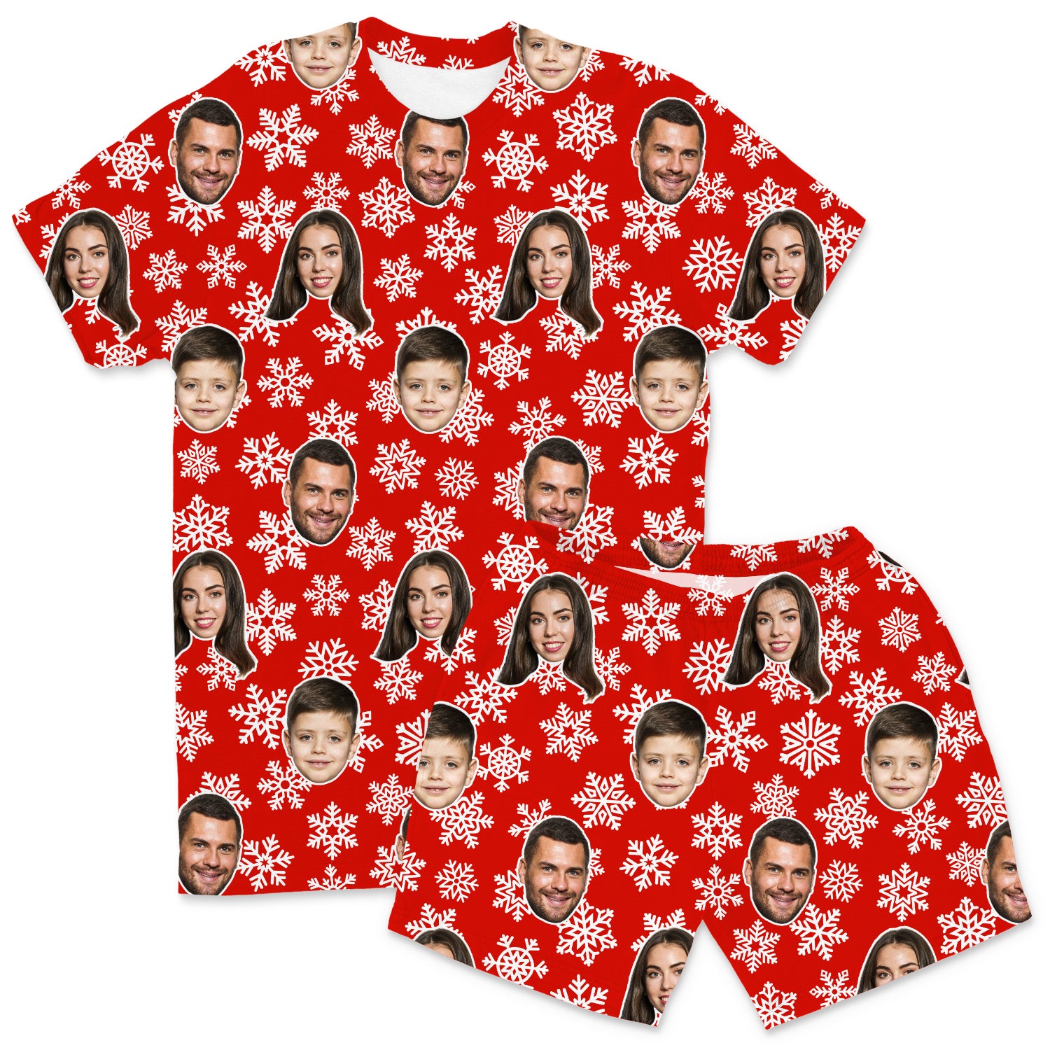 custom christmas Men's PJ Shorts Set