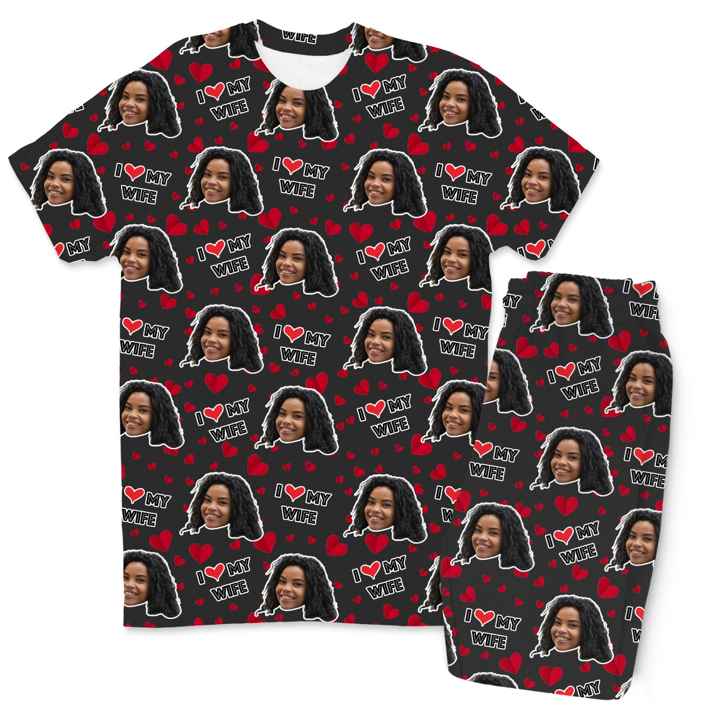 Men's I Love My Wife Pyjamas - Trouser Set