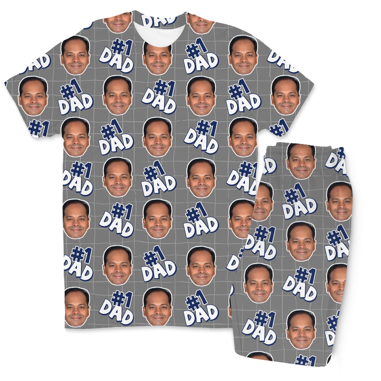 Men's Number 1 Dad Personalised Pyjamas - Trouser Set