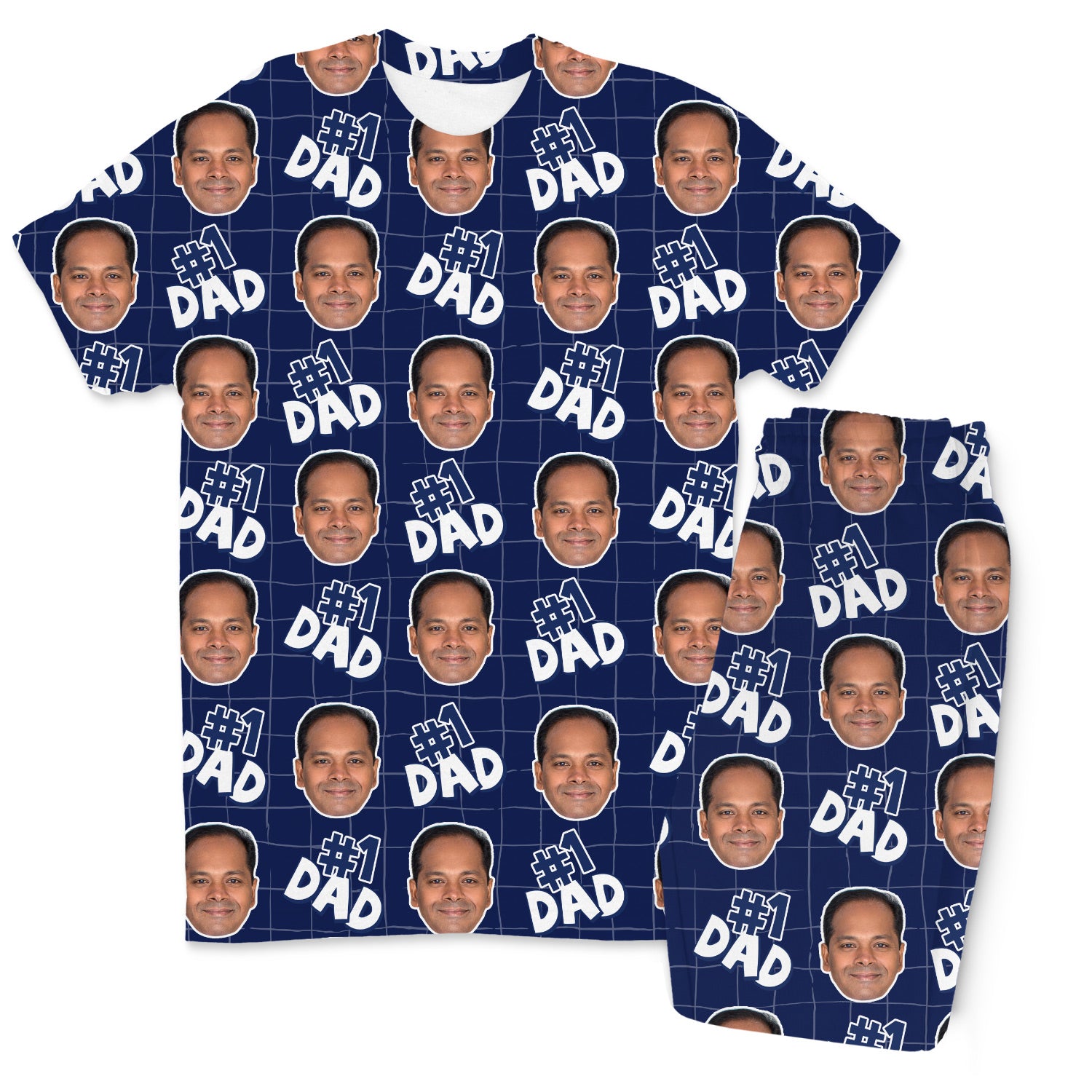 Men's Number 1 Dad Personalised Pyjamas - Trouser Set