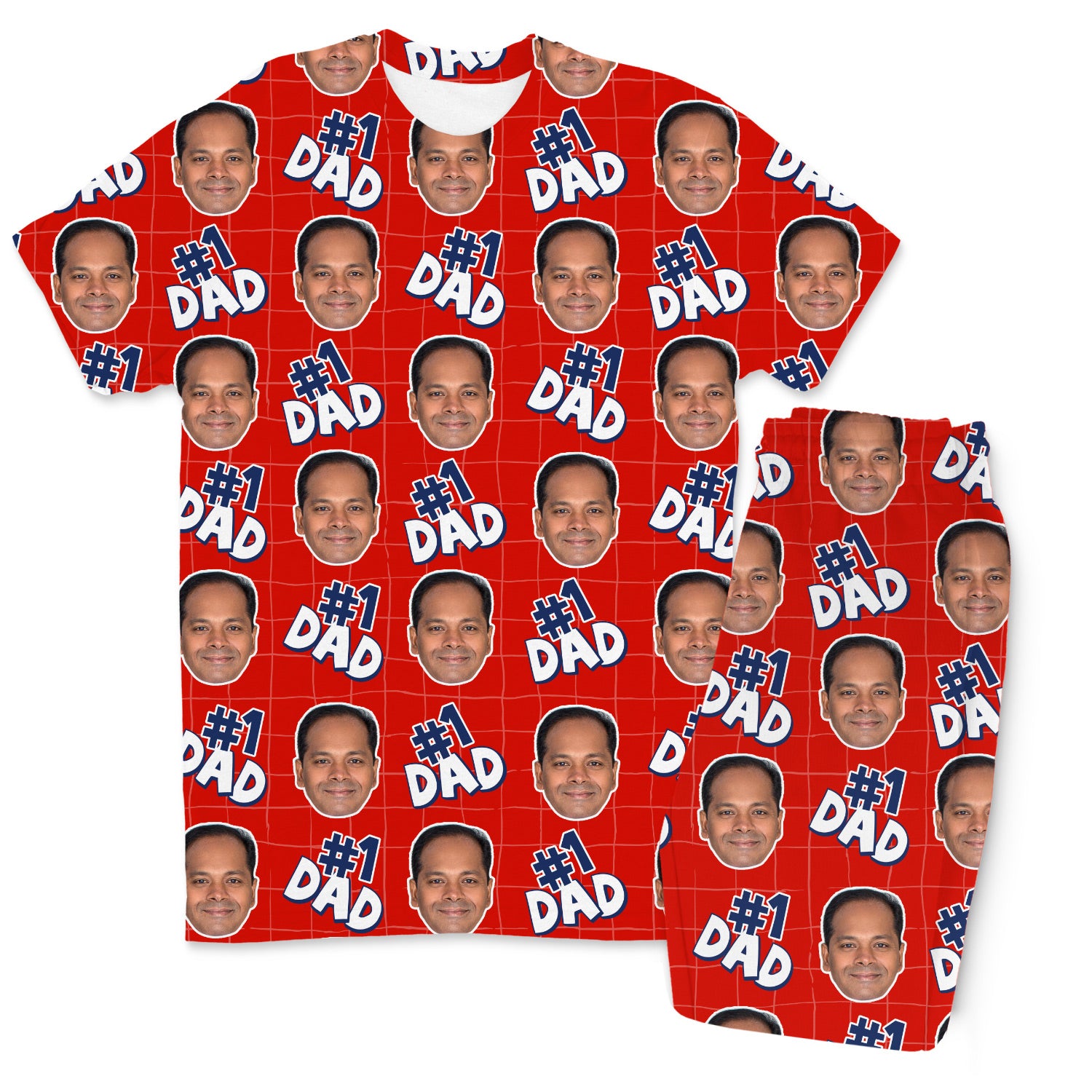 Men's Number 1 Dad Personalised Pyjamas - Trouser Set