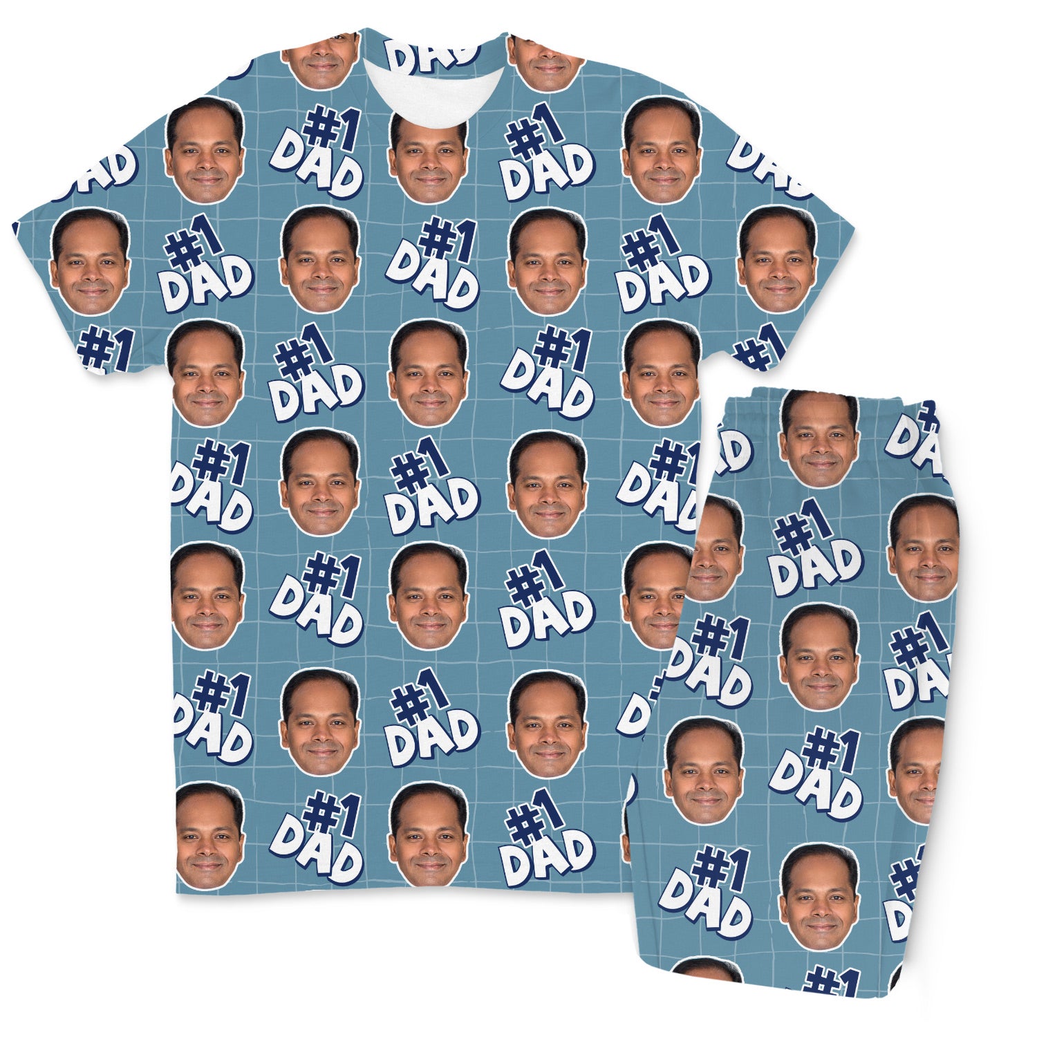 Number 1 Dad Custom Men's PJ Trousers Set