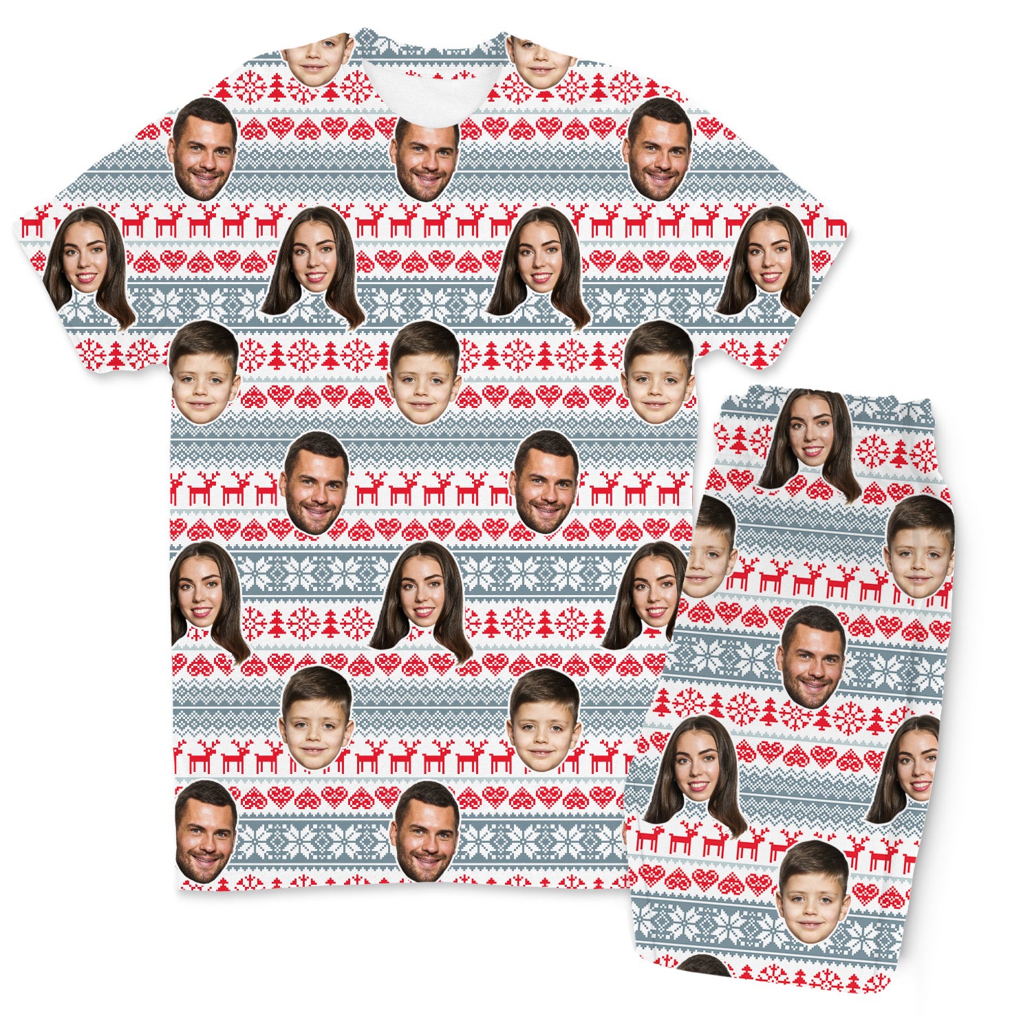 Christmas Nordic Custom Men's PJ Trousers Set