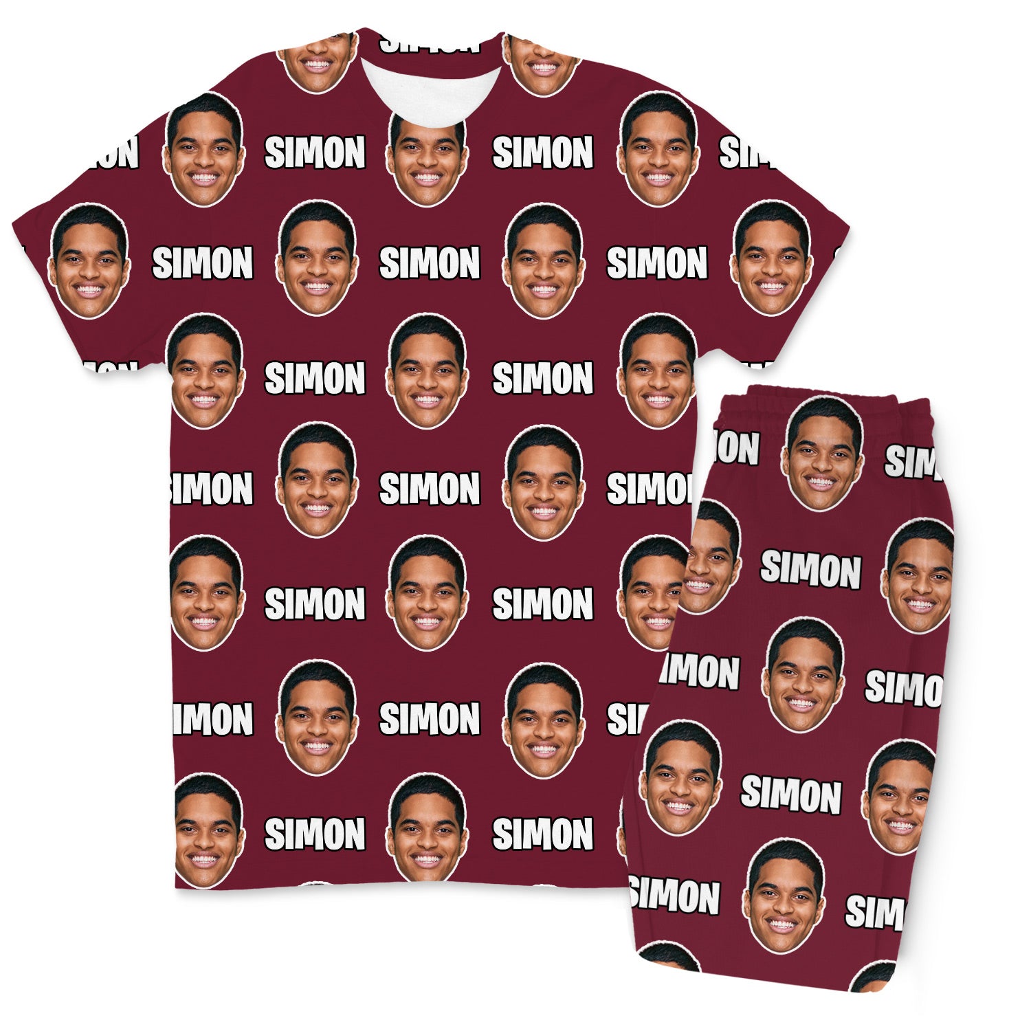 Your Face & Name Men's Personalised PJs - Trousers Set