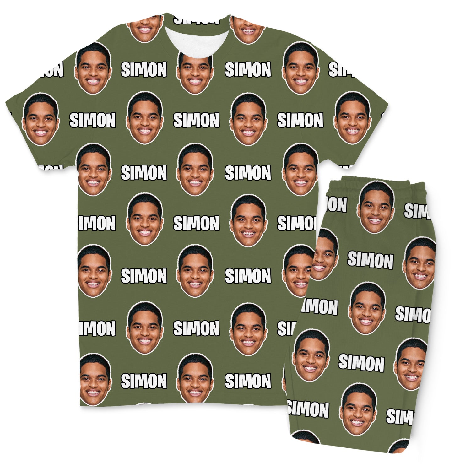 Your Face & Name Men's Personalised PJs - Trousers Set