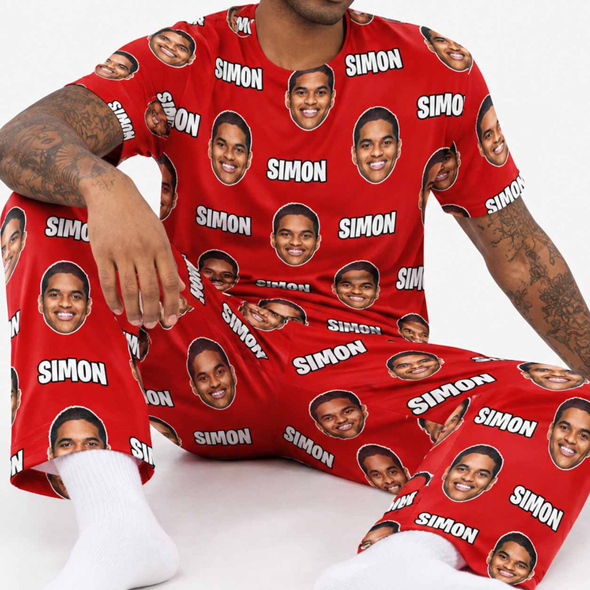 Your Face & Name Men's Personalised PJs - Trousers Set