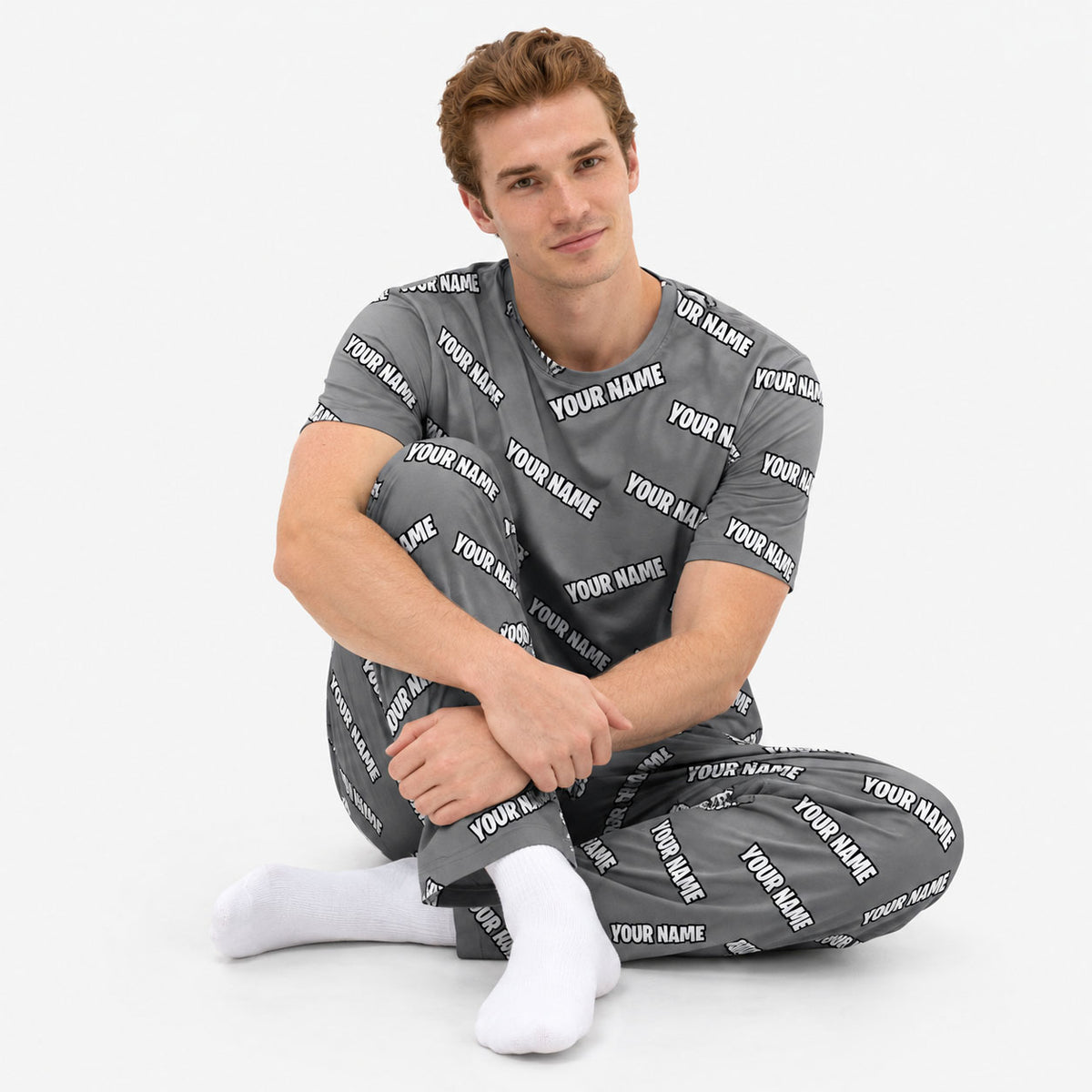 Your Name All Over Men's Personalised PJs - Trousers Set