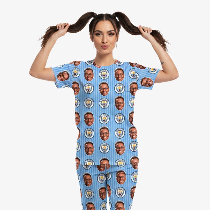 Man City Personalised Women's Pyjamas - Trouser Set