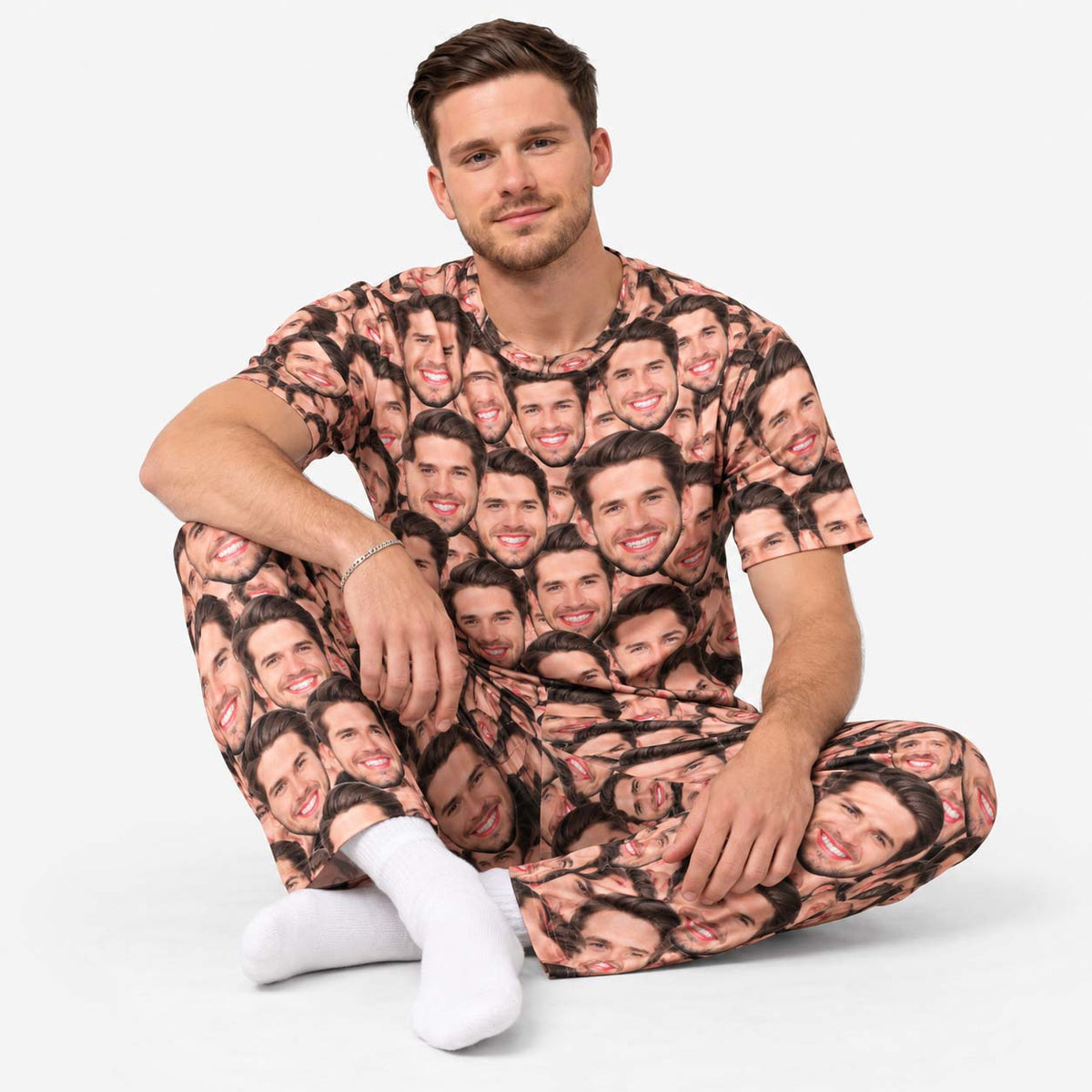 Men's Face Mash Pyjamas - Trouser Set