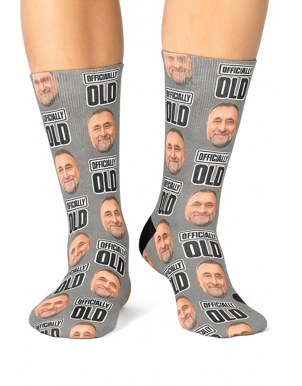 Officially Old birthday personalised Socks